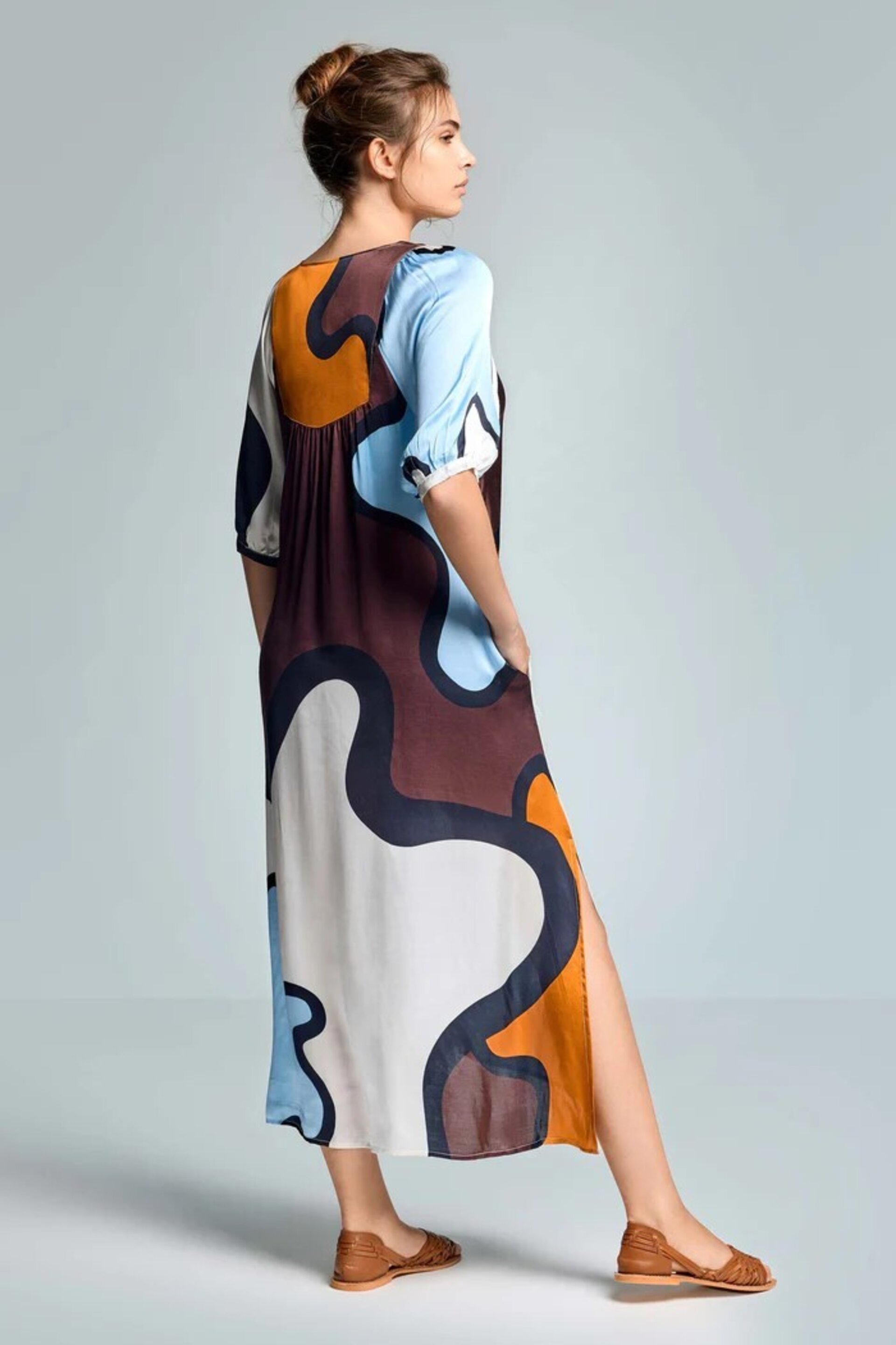 Caftán largo Iconique multicolor Marilu IC26-025 - 3