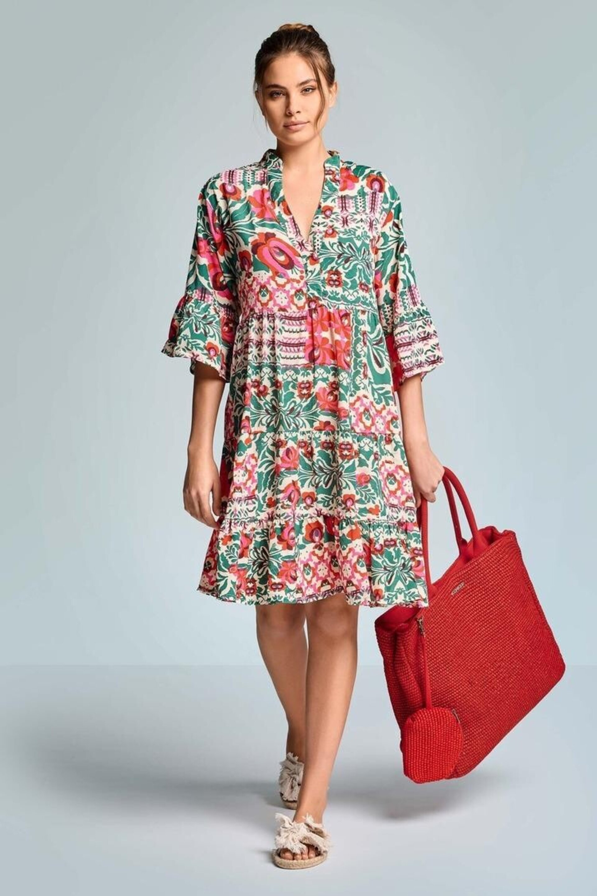 Vestido Iconique  mangas 3/4 Morena IC26-094 - 3