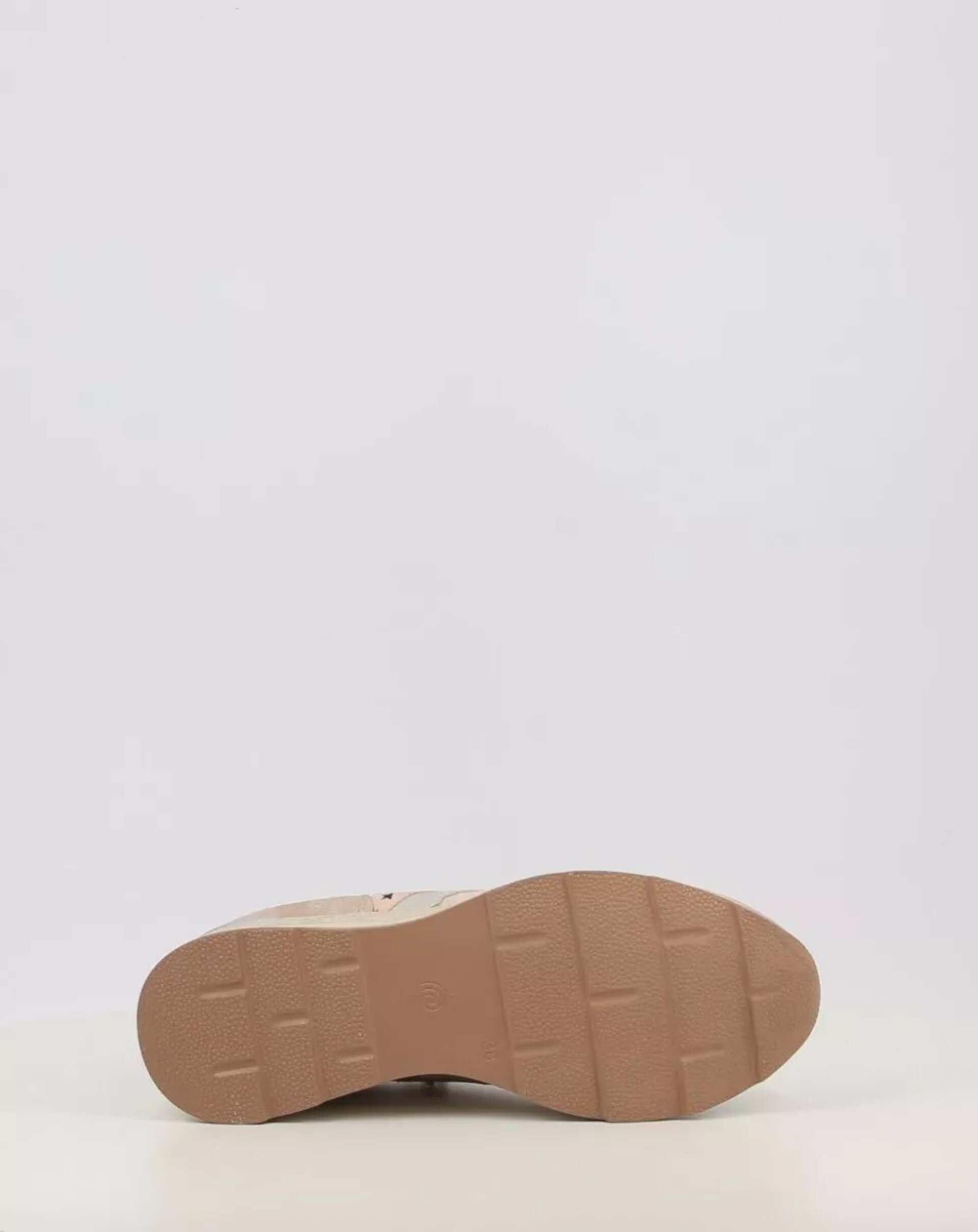 Deportivo CETTI cuña piel/tejido beige C-1149 - 6