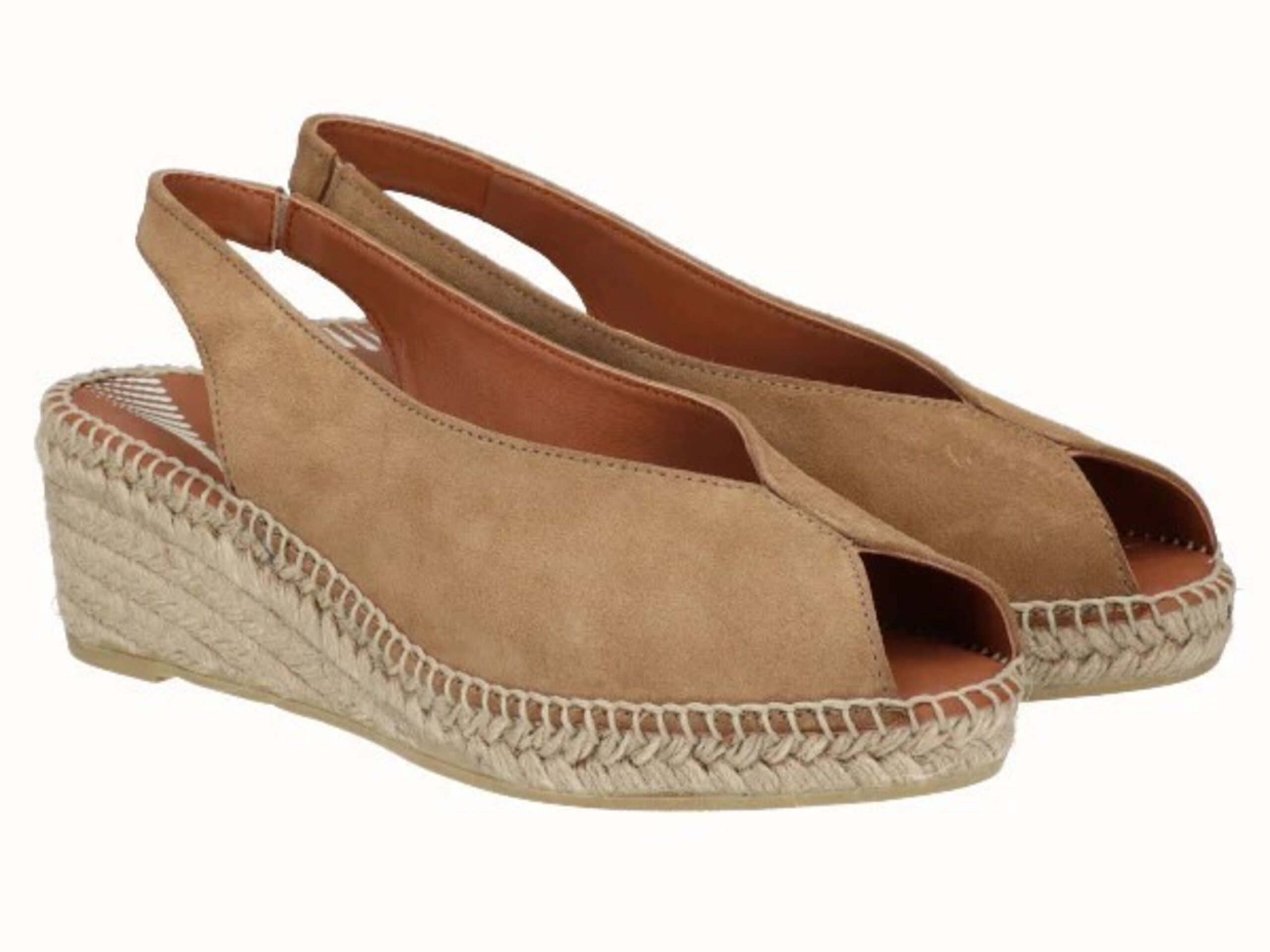 Alpargata Viguera PeepToe vitelo Yuteflex whisky 2200 - 1