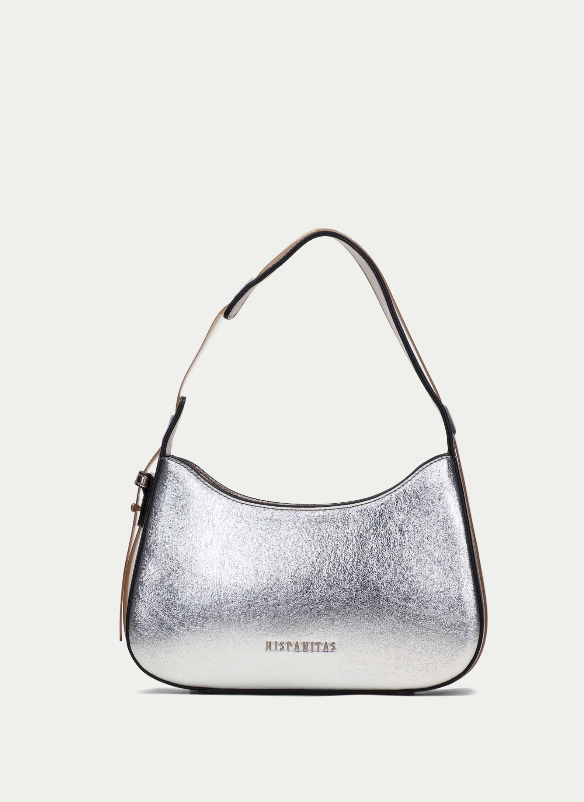 Bolso Hispanitas BV243390 Hobo plata-oro - 5