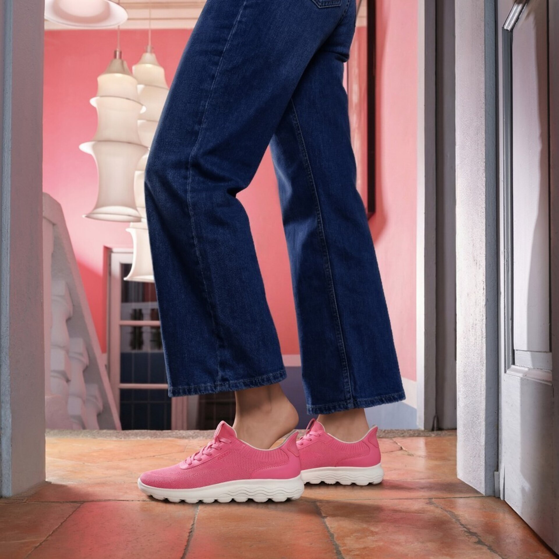 Zapatilla Geox slip in Spherica Plus fucsia D557MA - 6