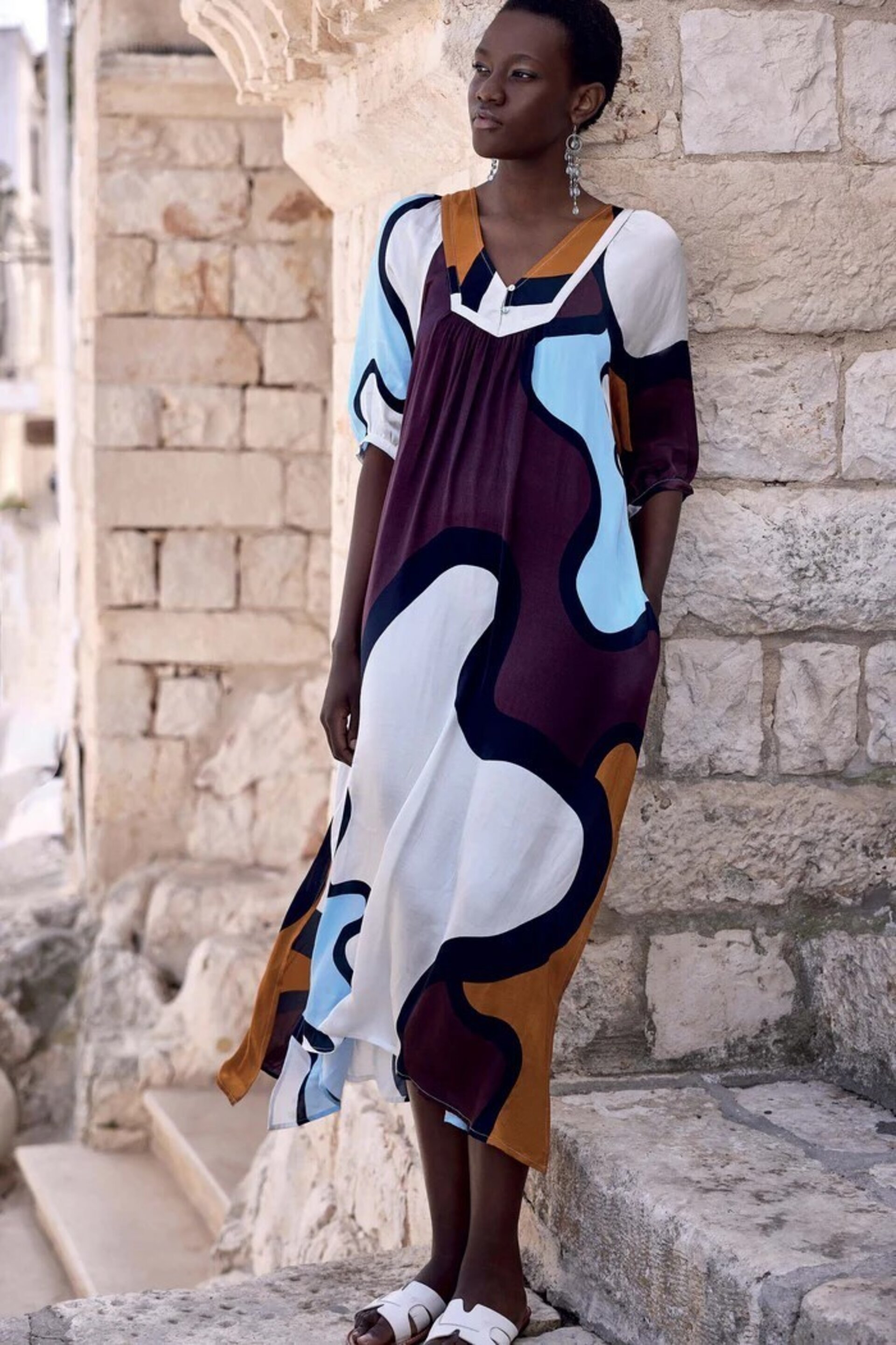 Caftán largo Iconique multicolor Marilu IC26-025 - 2