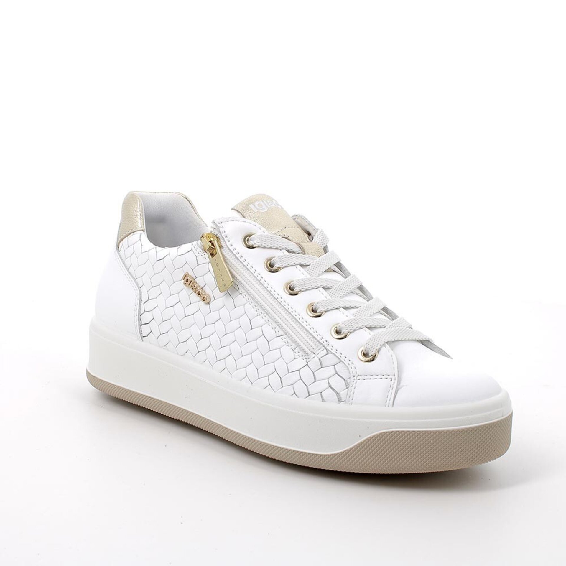 Deportivo Igi&Co piel blanco cremallera - 2