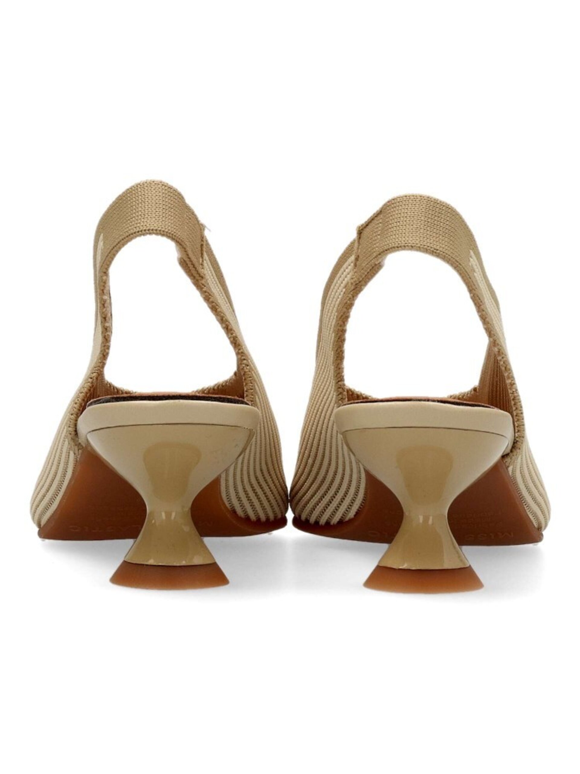 Salón Miss Elastic tacón crema-camel 76535 - 7