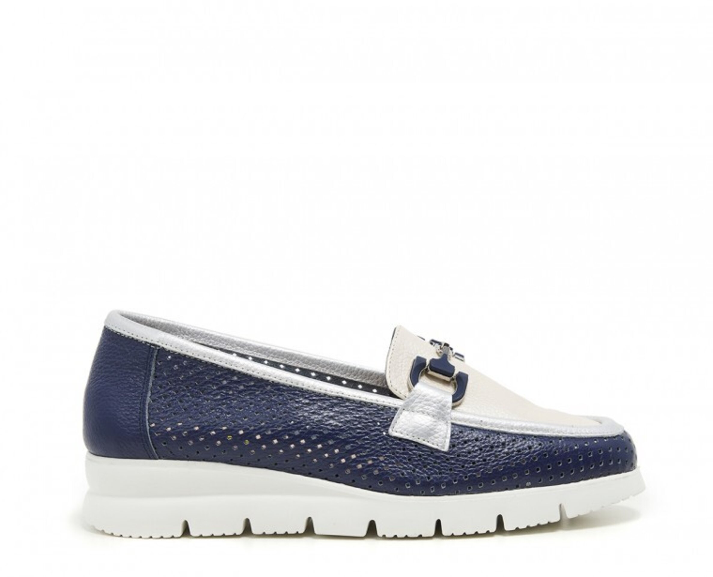 Mocasin 24 HORAS piel estribo marino 26429 - 2