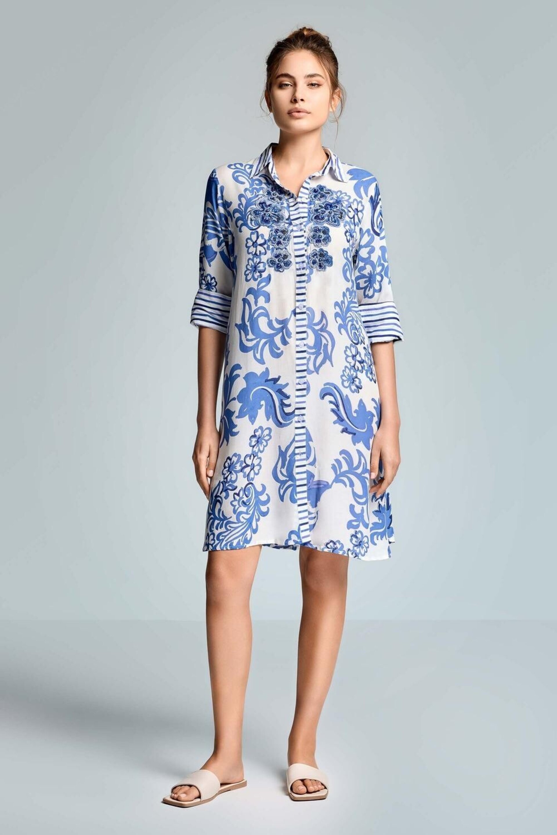 Vestido Iconique camisero manga 3/4 Romina IC26-037 - 2