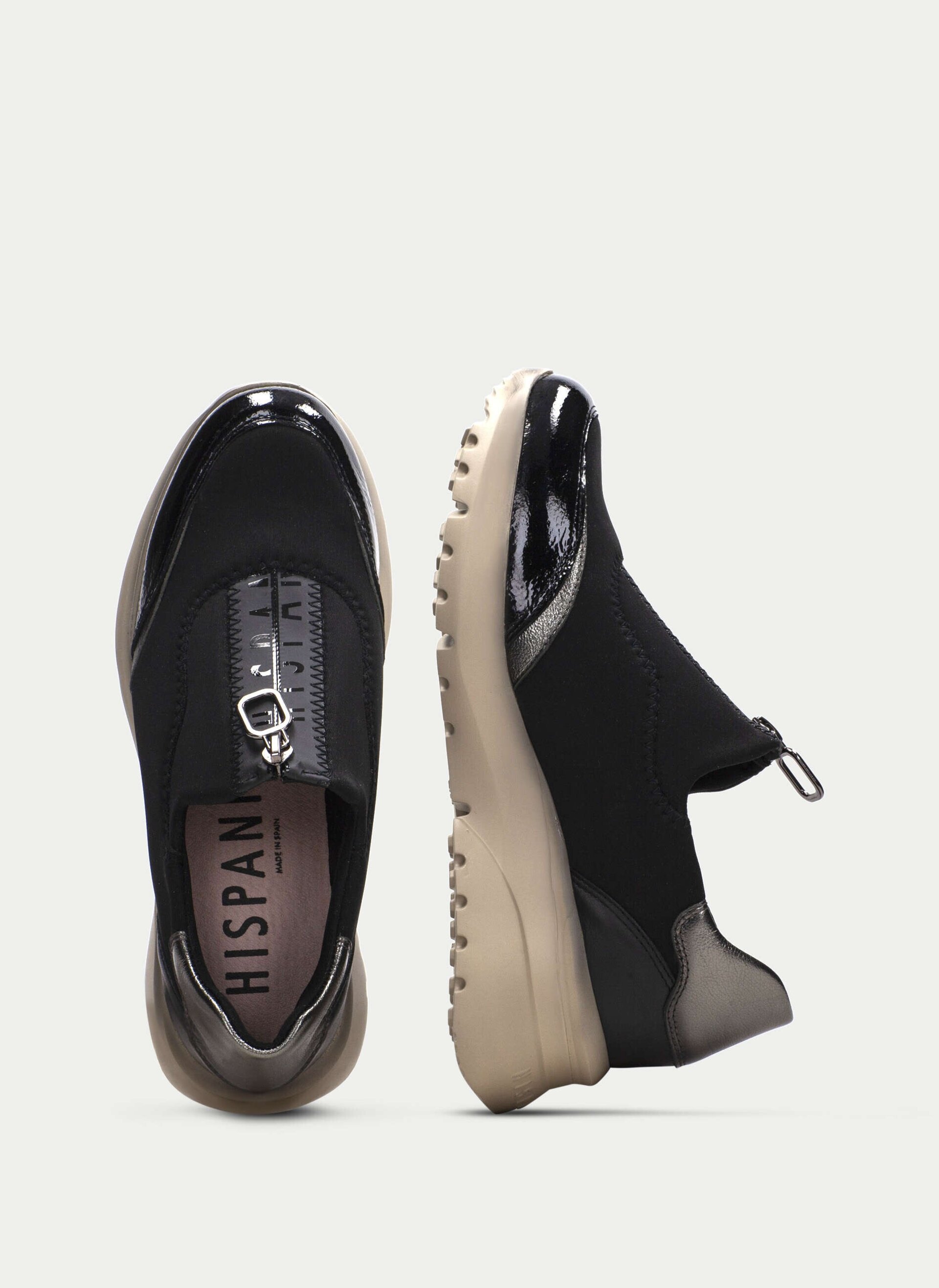 Mocasín Hispanitas cremallera 233032 piel-neopreno - 4