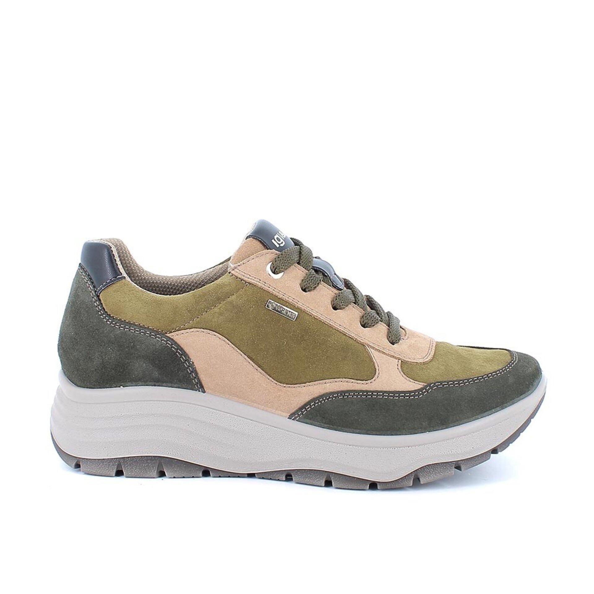 Deportivas Igi&co gore-tex cuña cordones verde - 1