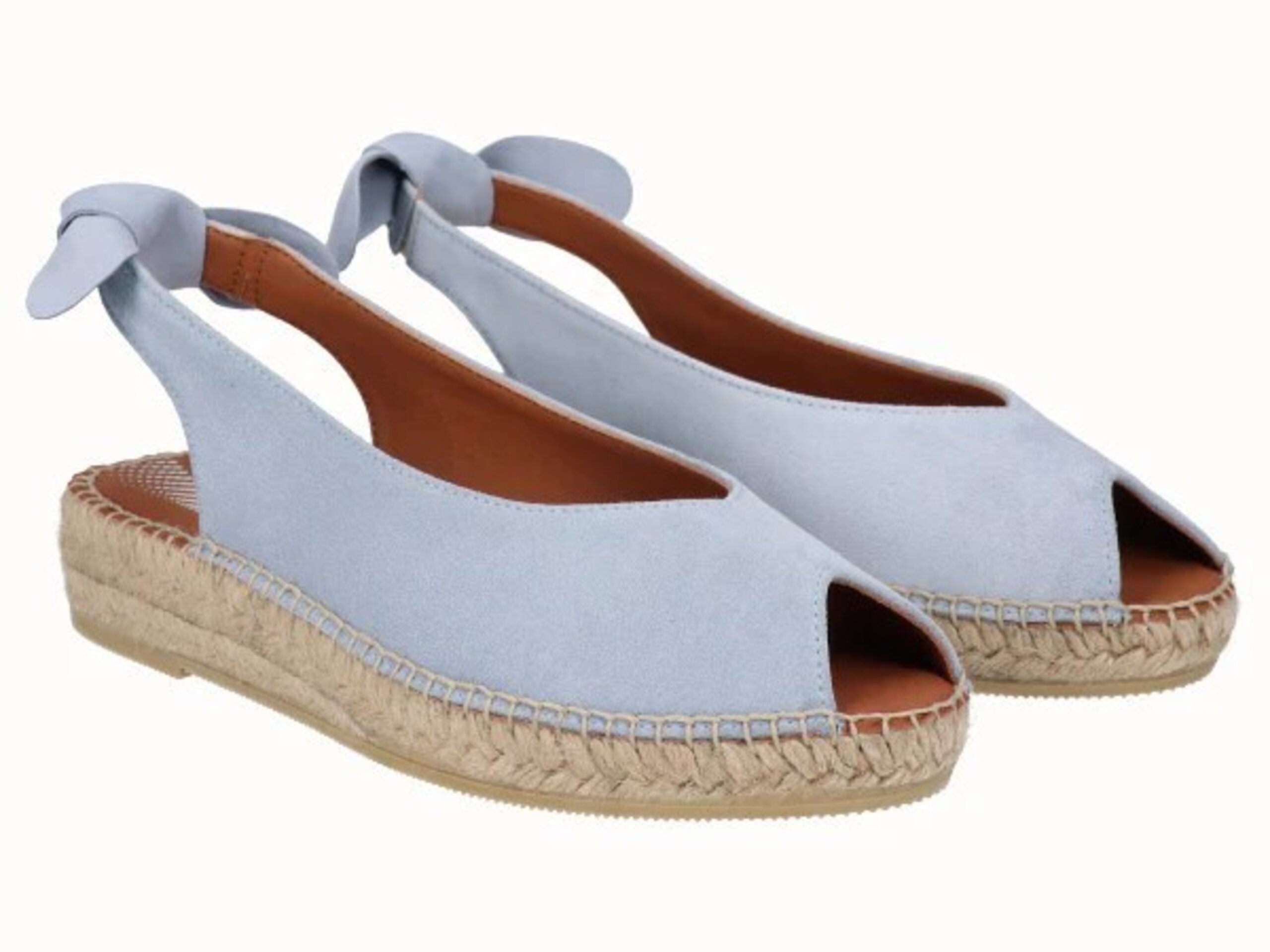 Alpargata Viguera Peep Toes YuteFlex Serraje Celeste 2232 - 1