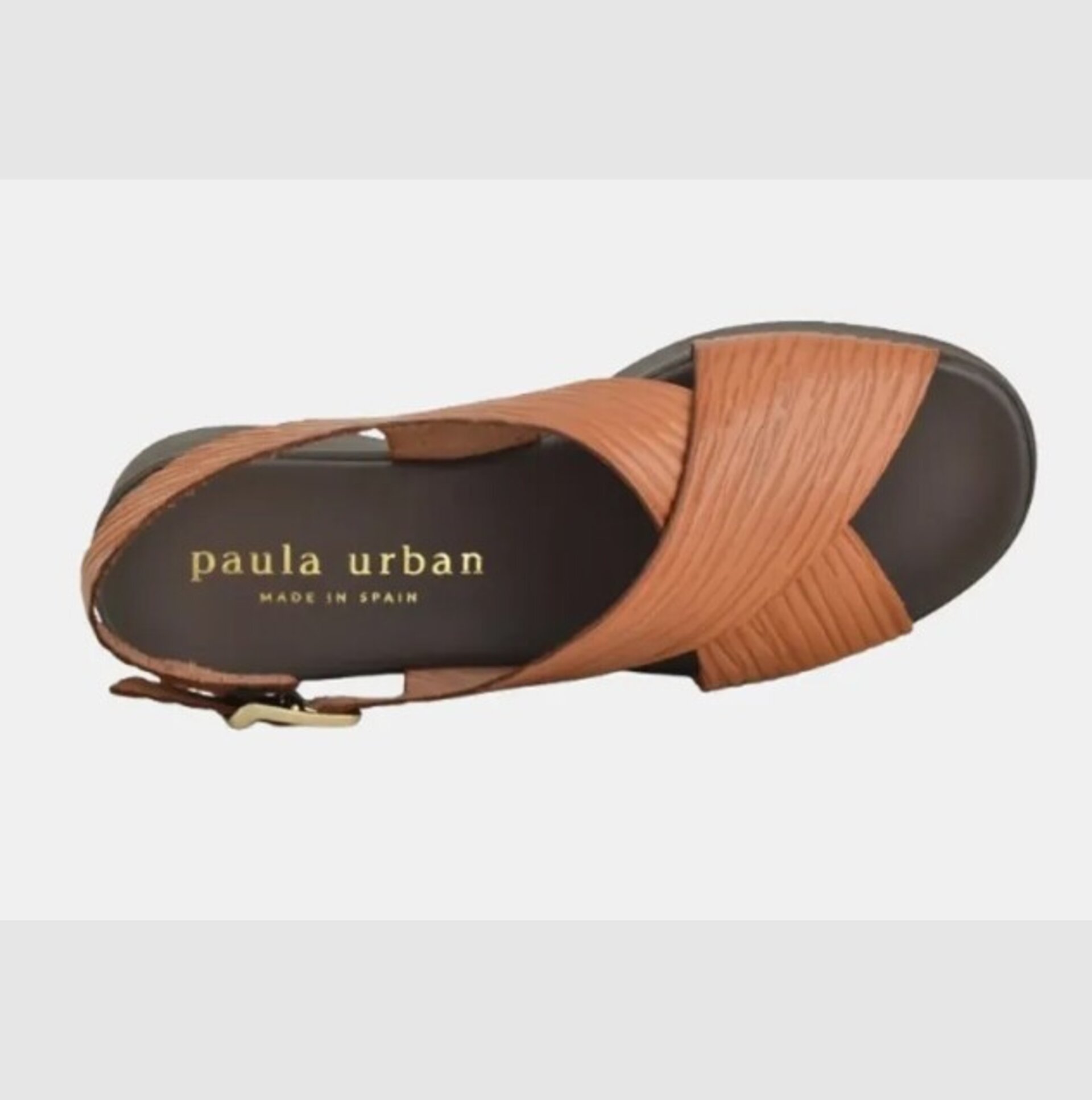 Sandalia Paula Urban cuña vaqueta avellana 33-2070 - 4