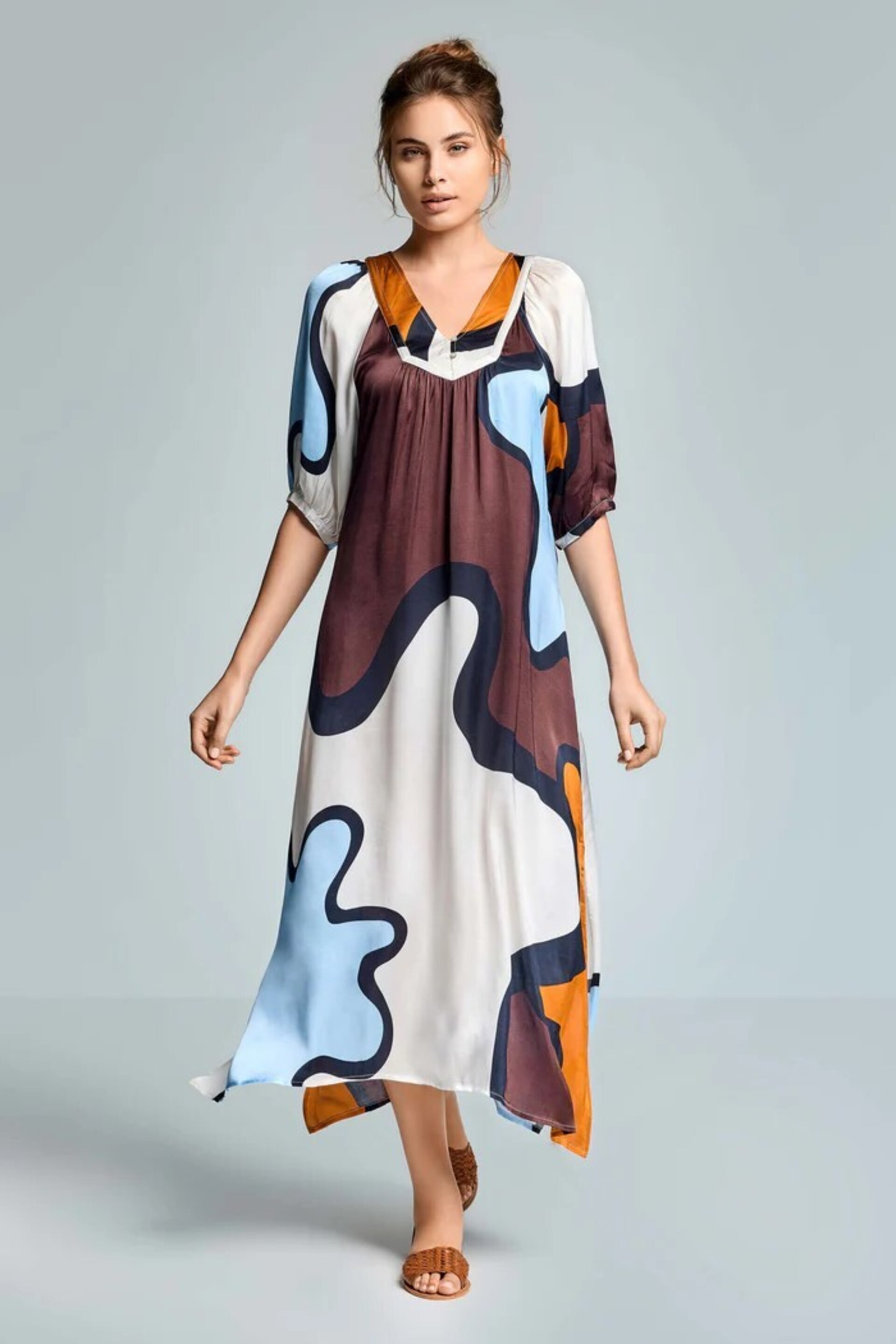 Caftán largo Iconique multicolor Marilu IC26-025 - 4