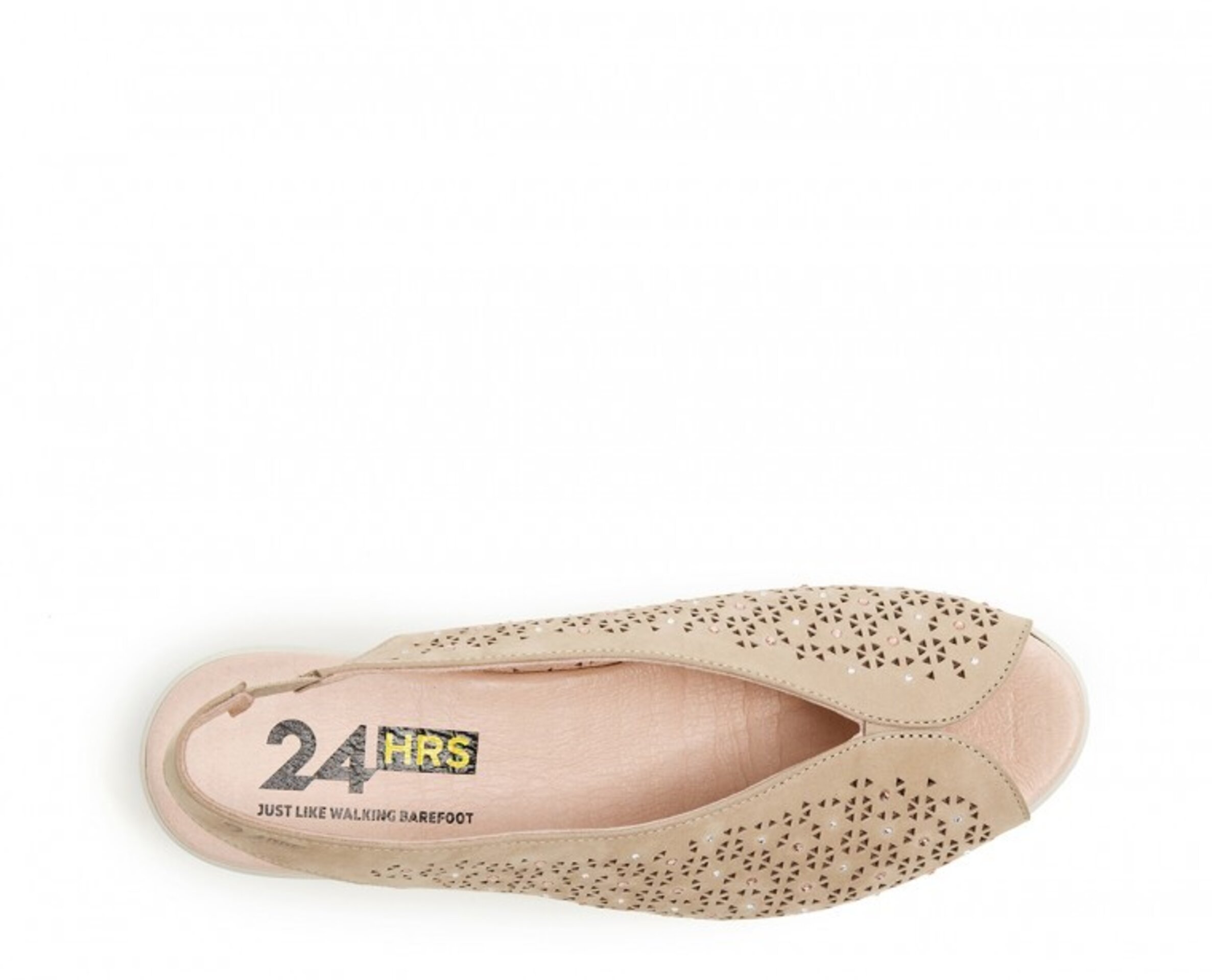 Peep toe 24 HORAS nobuck pedrería 26449 - 4