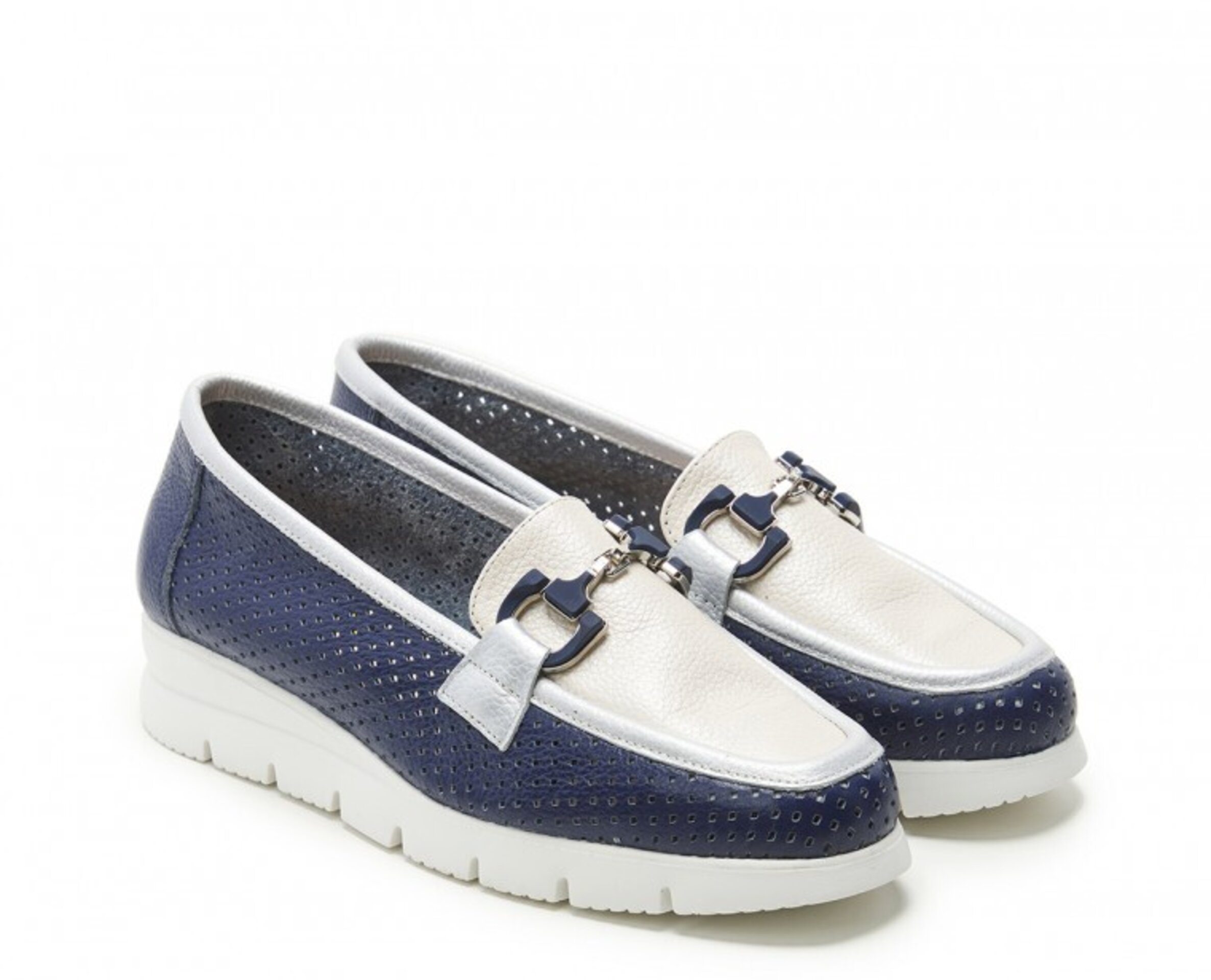 Mocasin 24 HORAS piel estribo marino 26429 - 3