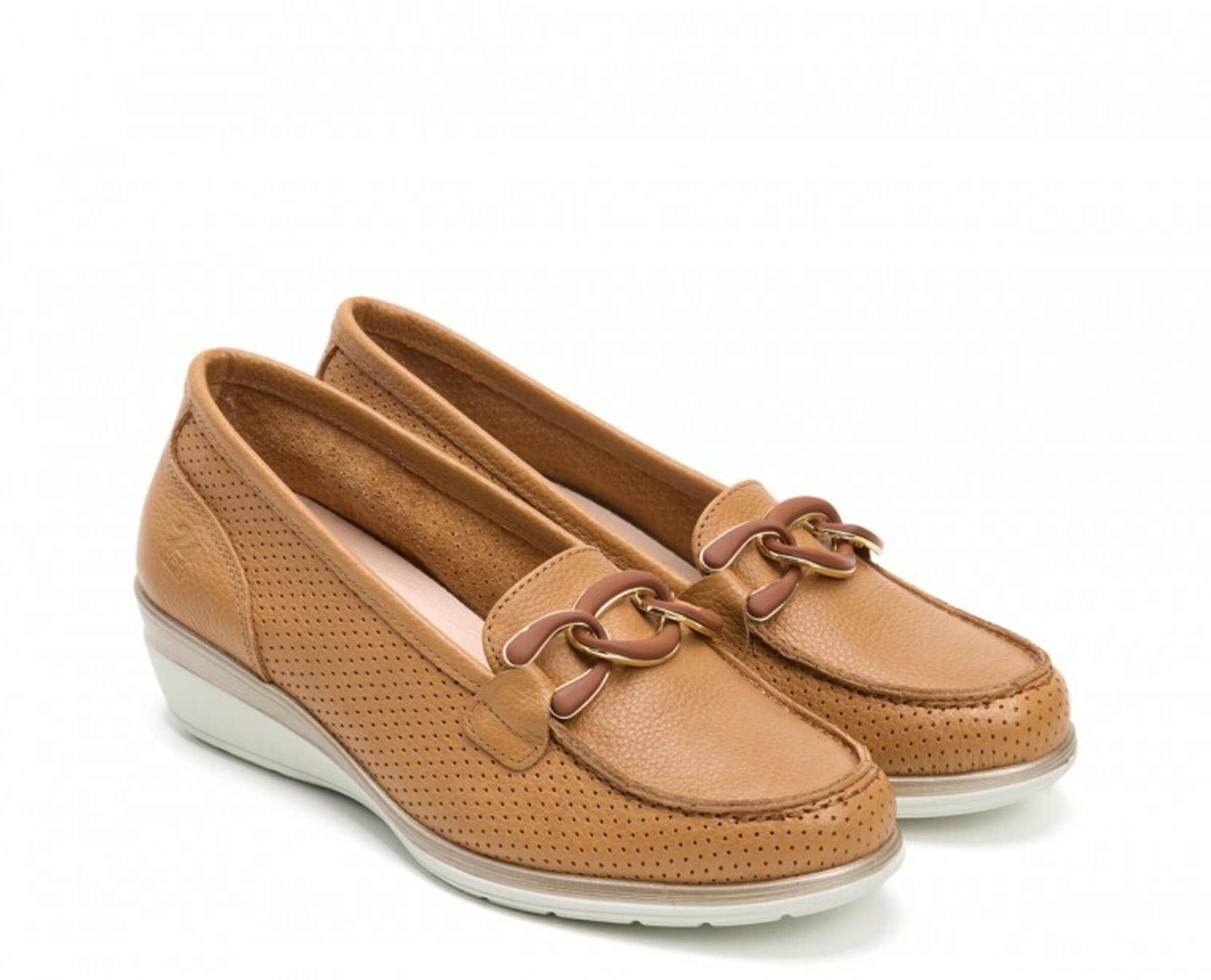 Mocasin 24 HORAS piel picado cadena 26410 - 2