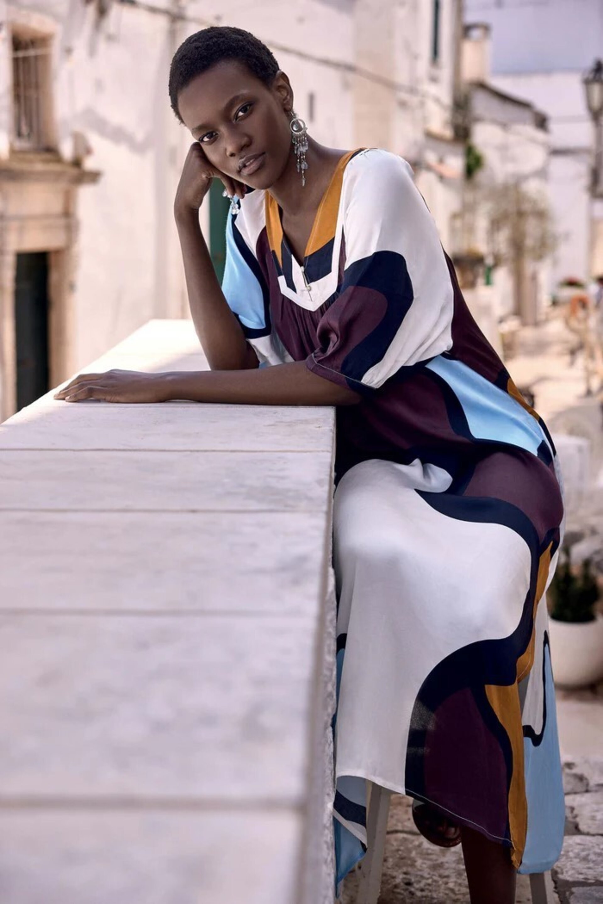 Caftán largo Iconique multicolor Marilu IC26-025 - 1