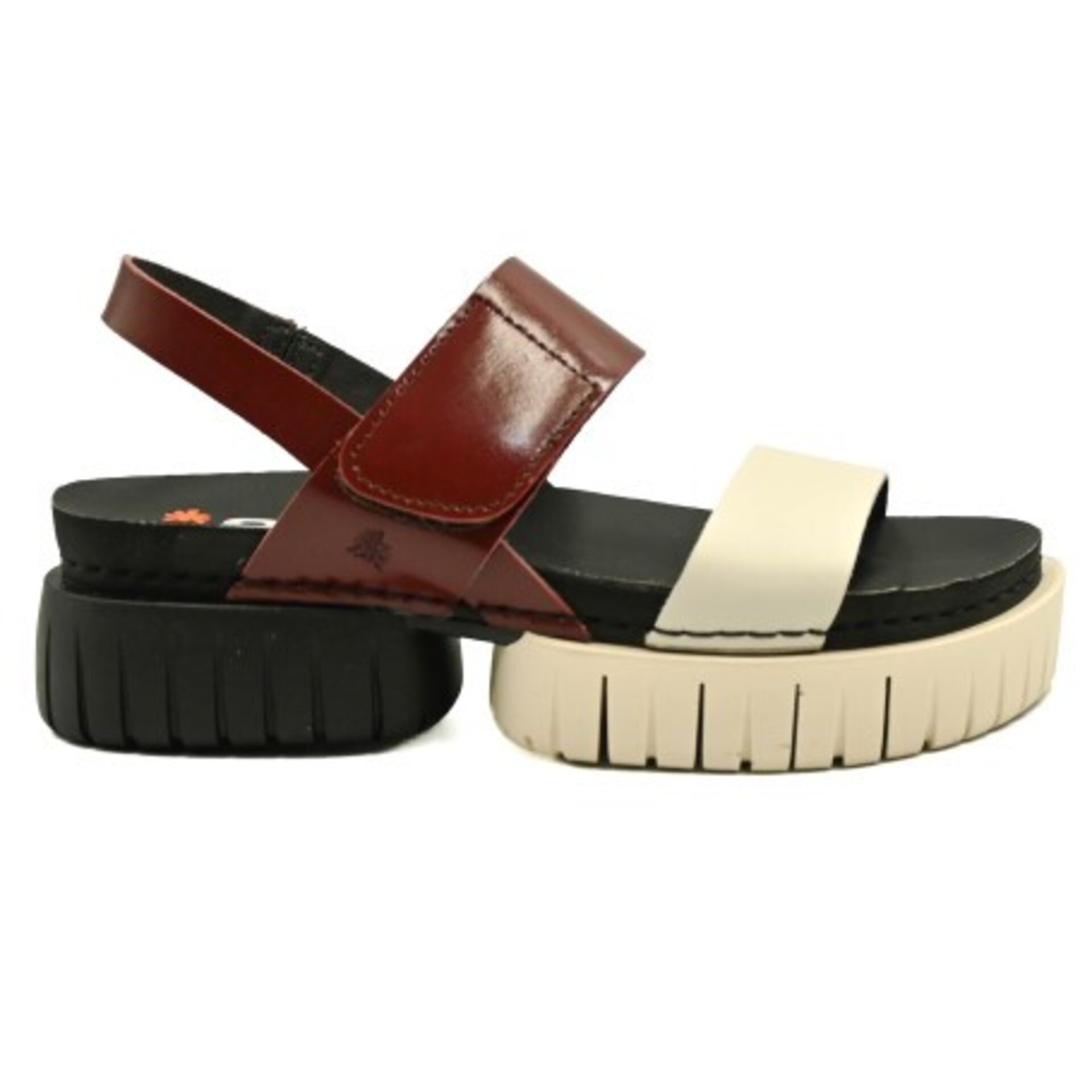 Sandalia ART multi Madeira burgundy/cream 1881 - 1