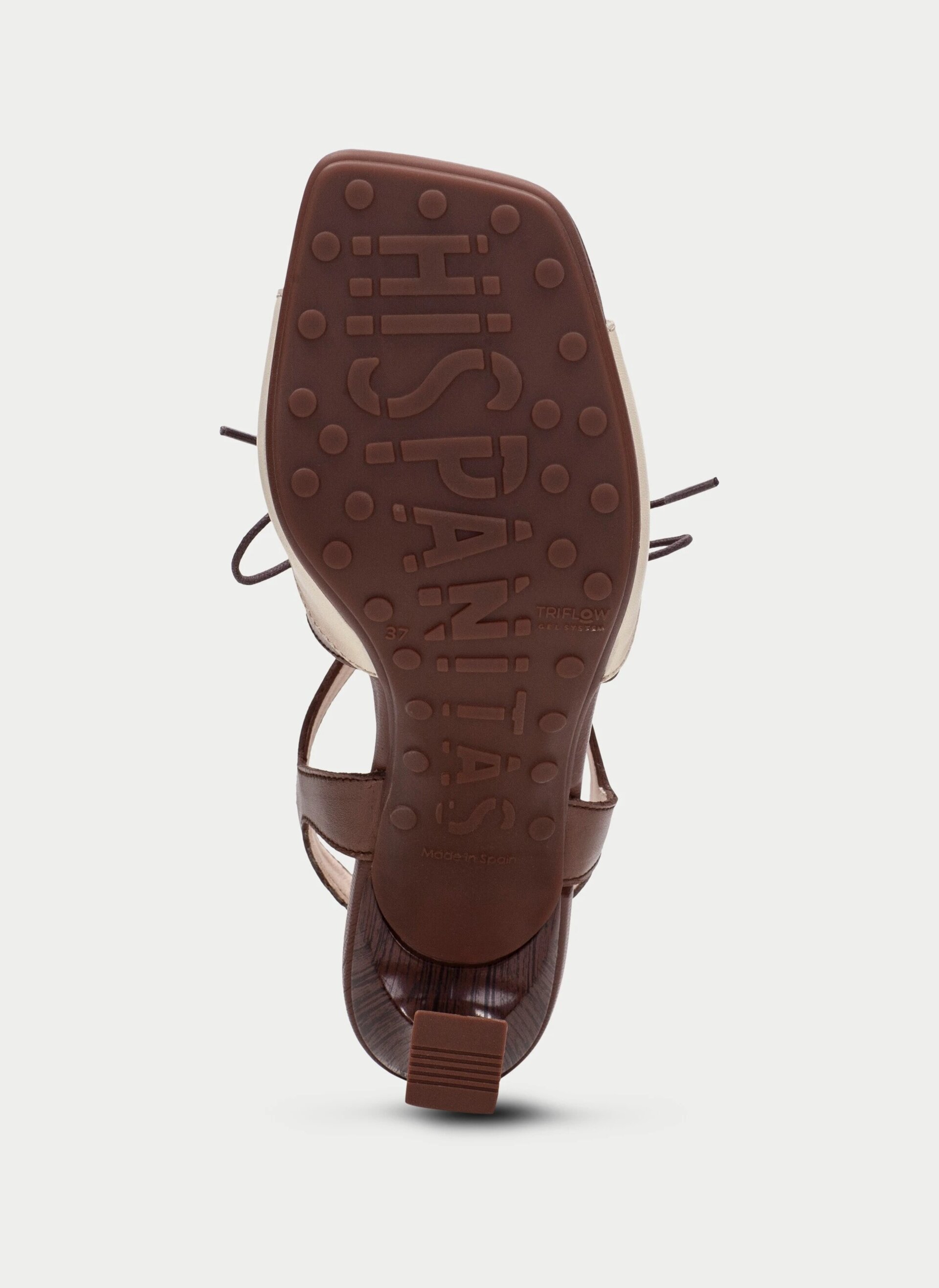 Sandalia Hispanitas tacón acordonada crema/avellana BHV264650 - 5