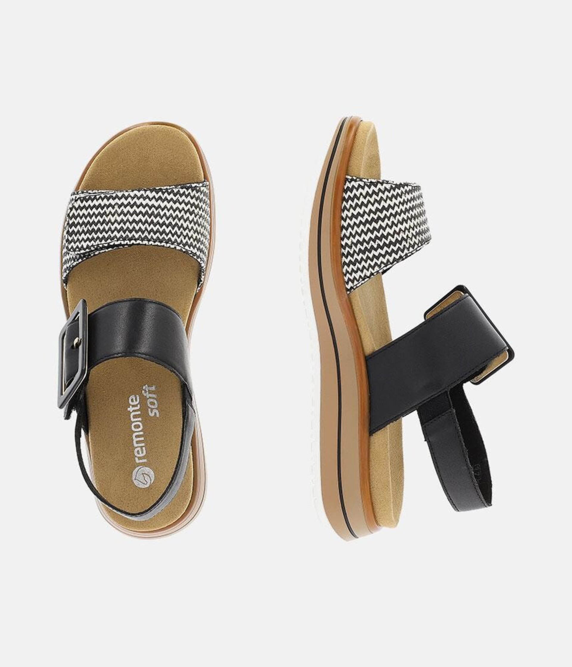 Sandalias Remonte plantilla extraíble negro D1J53-02 - 8