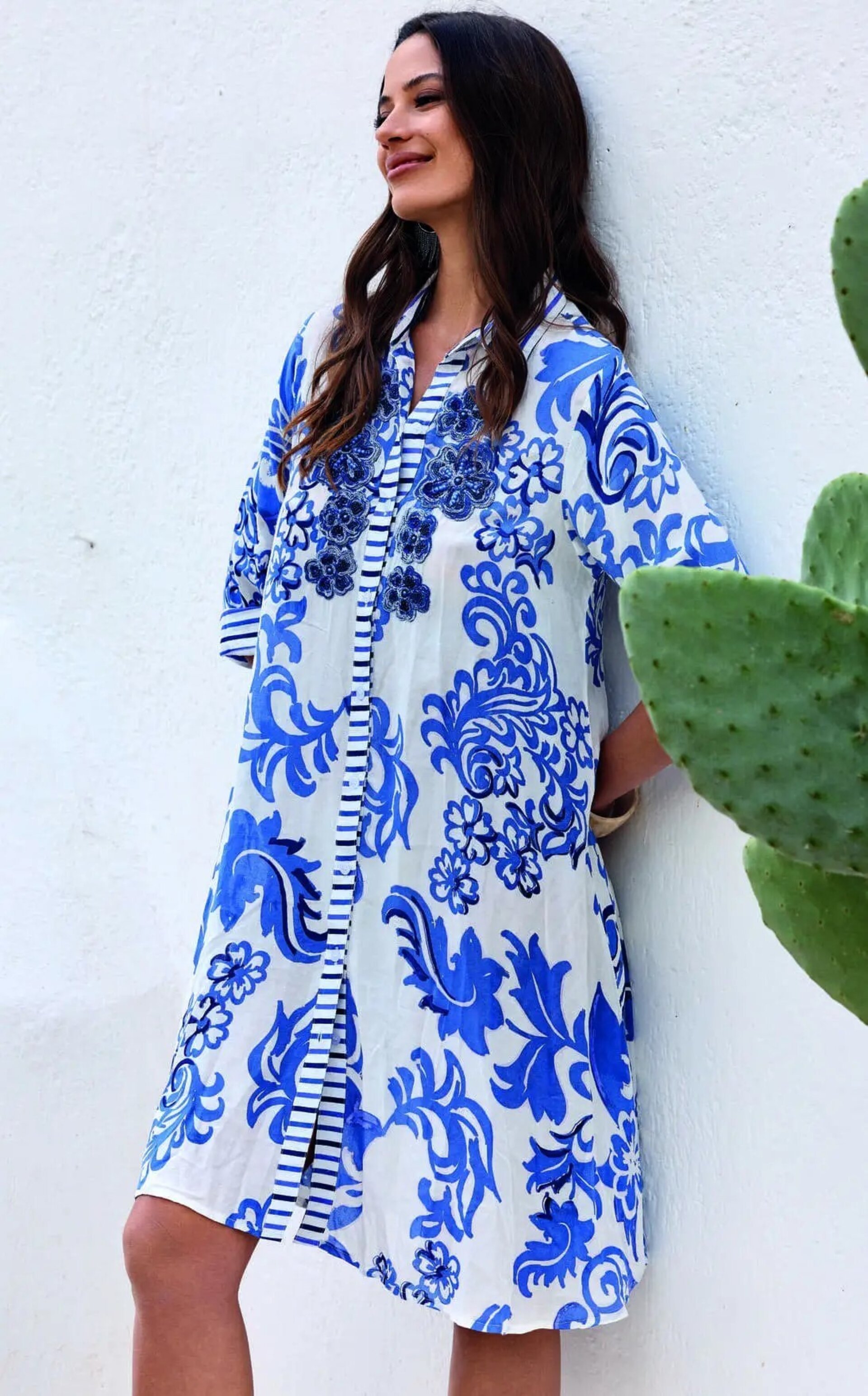 Vestido Iconique camisero manga 3/4 Romina IC26-037 - 1