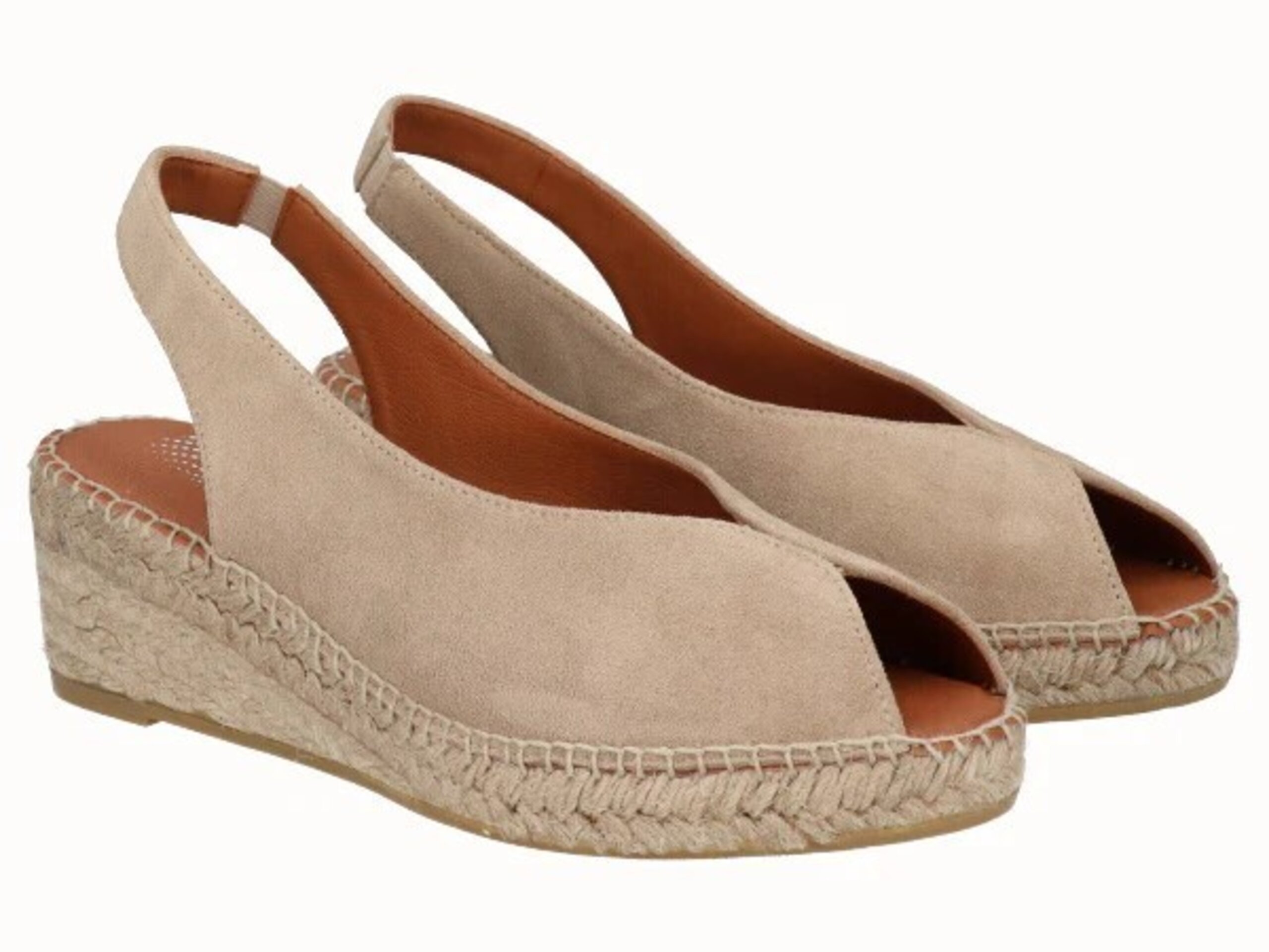 Alpargata Viguera PeepToe vitelo YuteFlex desert 2200 - 1