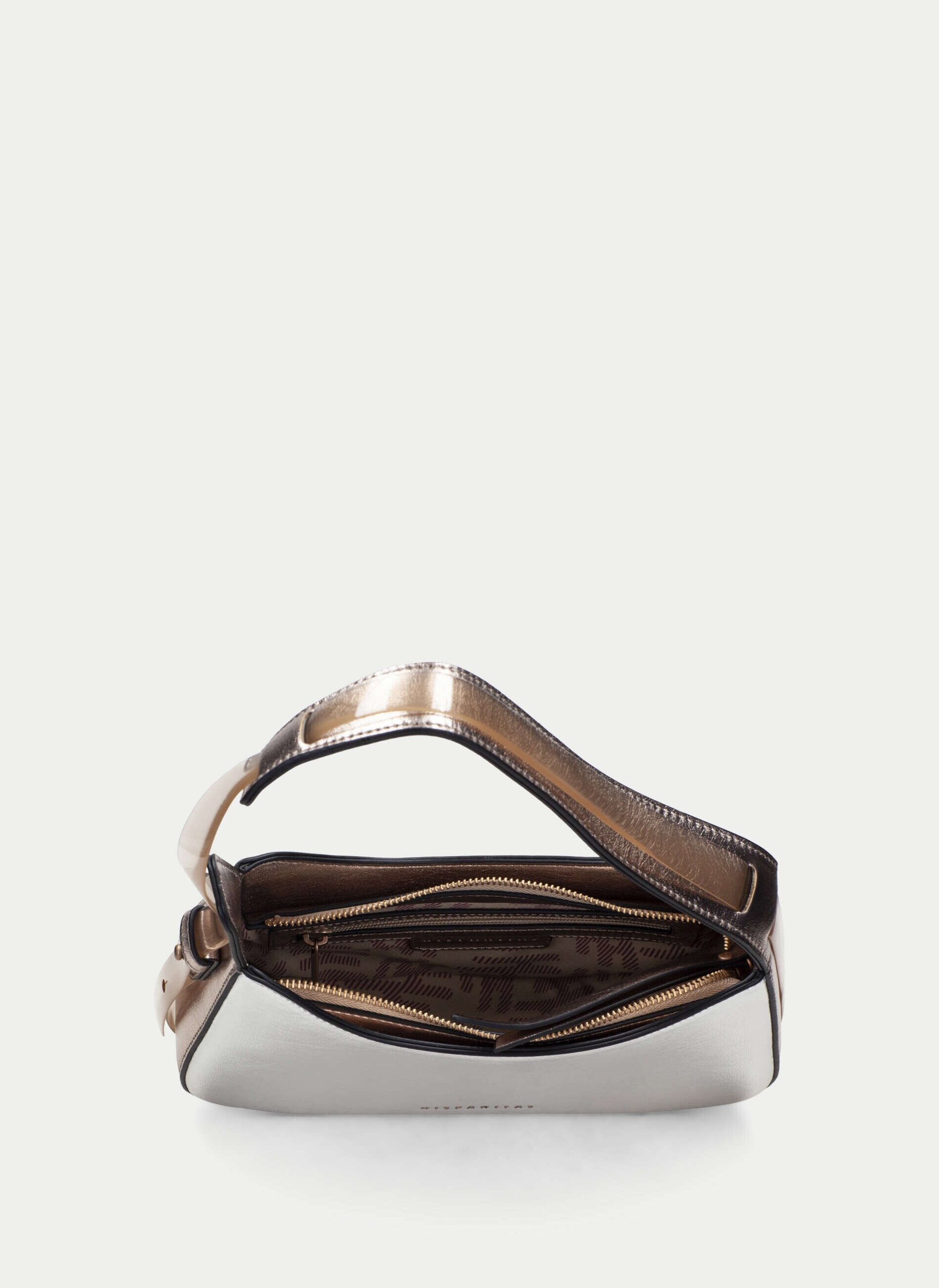 Bolso Hispanitas BV243390 Hobo plata-oro - 3