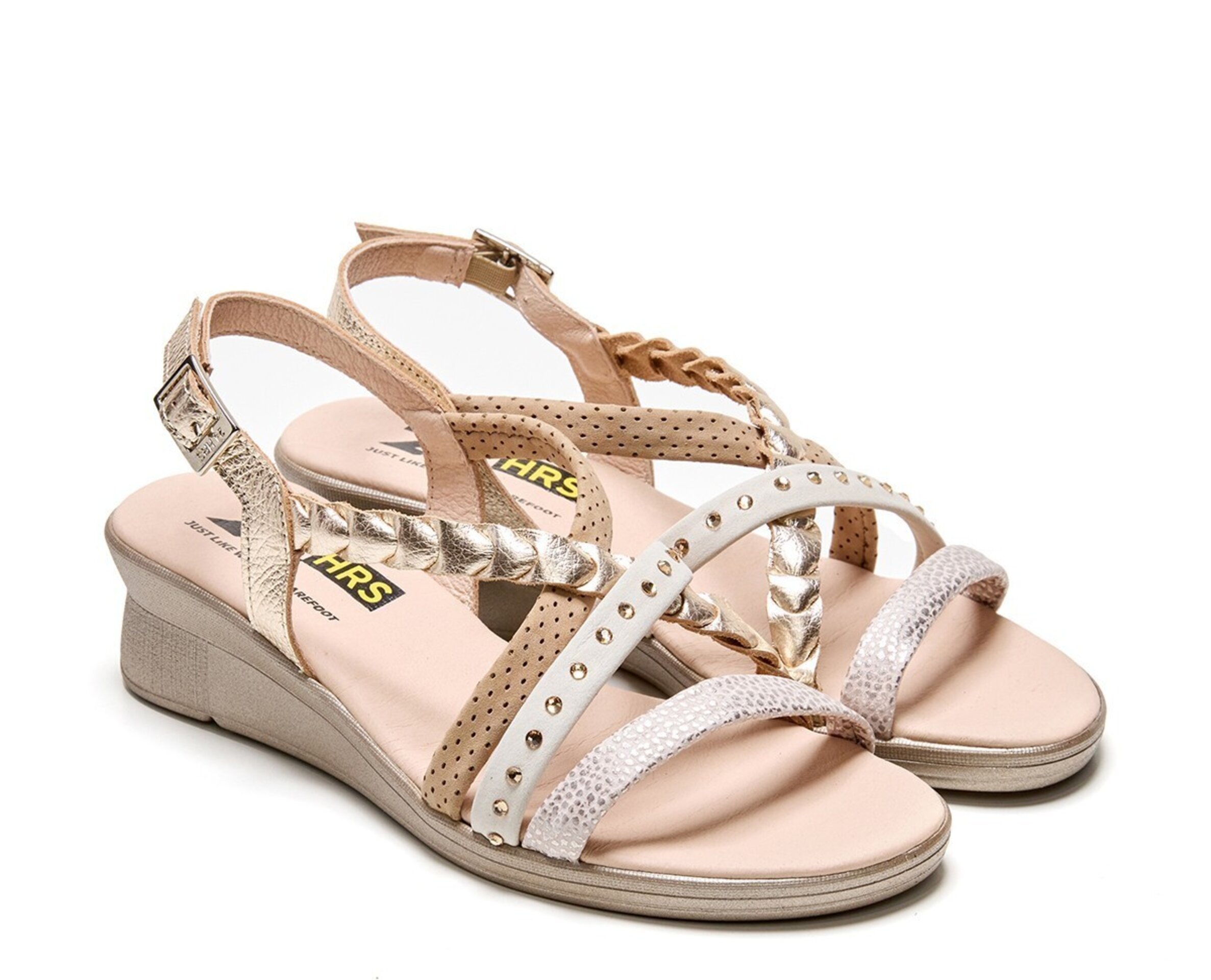 Sandalia 24HORAS tiras piel pedrería 26812 - 2
