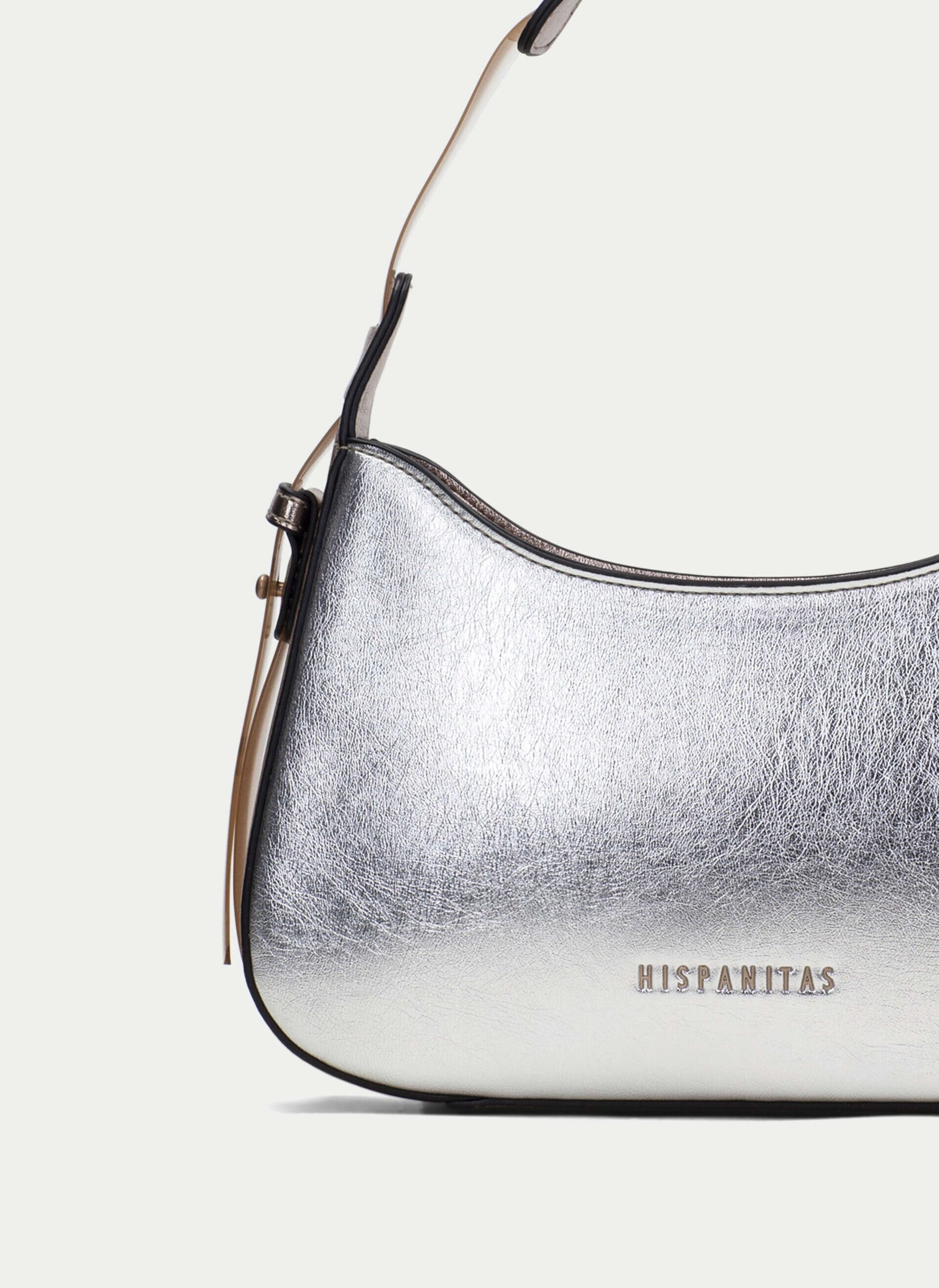Bolso Hispanitas BV243390 Hobo plata-oro - 4