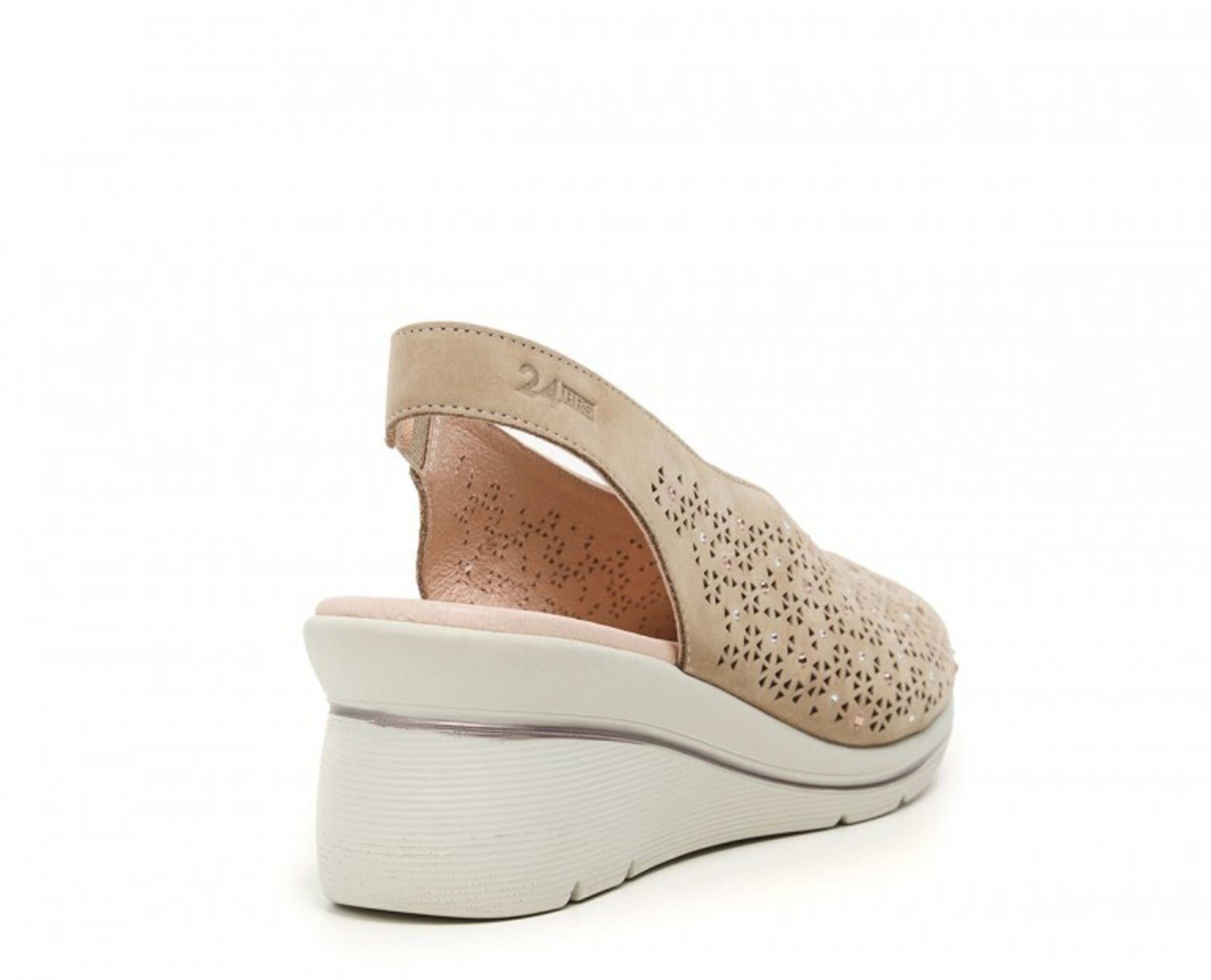 Peep toe 24 HORAS nobuck pedrería 26449 - 5