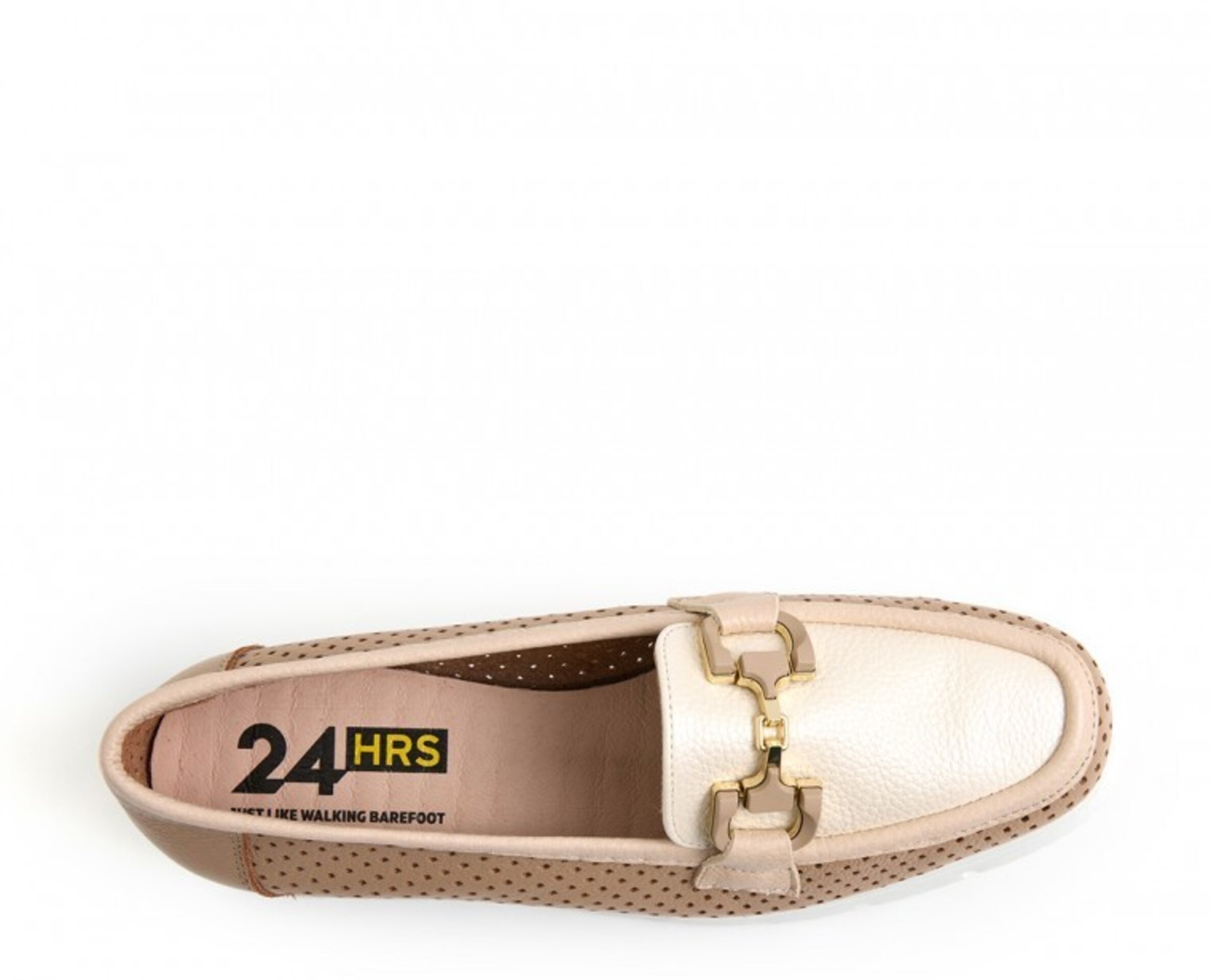 Mocasin 24 HORAS piel estribo bicolor 26429 - 3