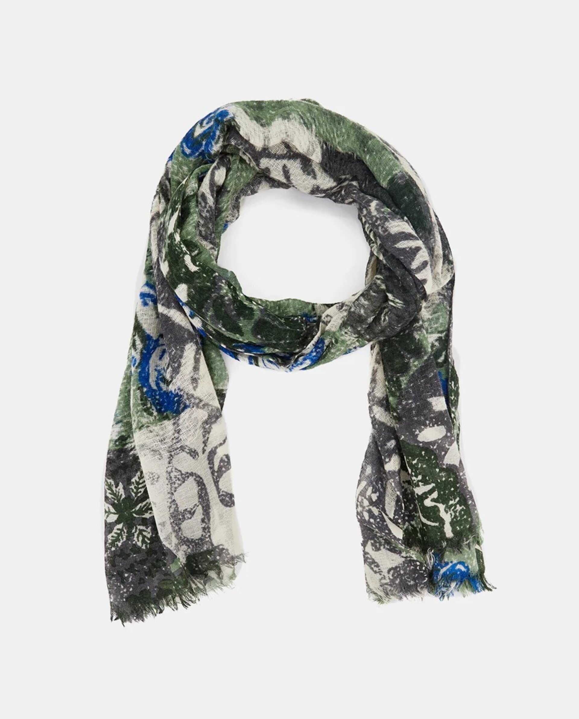 Foulard Abbacino lana verde/azul 90914-90 - 2