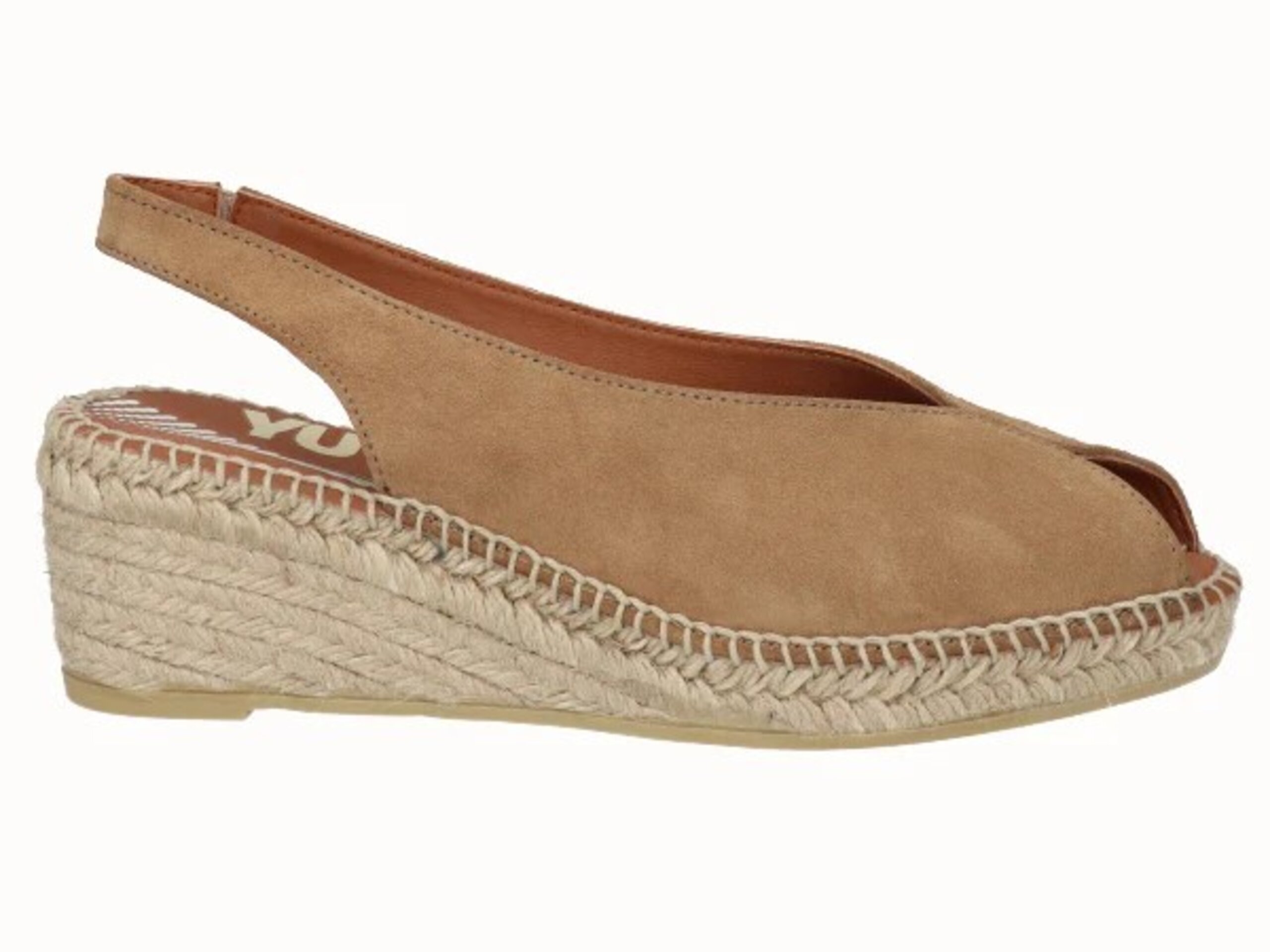 Alpargata Viguera PeepToe vitelo Yuteflex whisky 2200 - 2