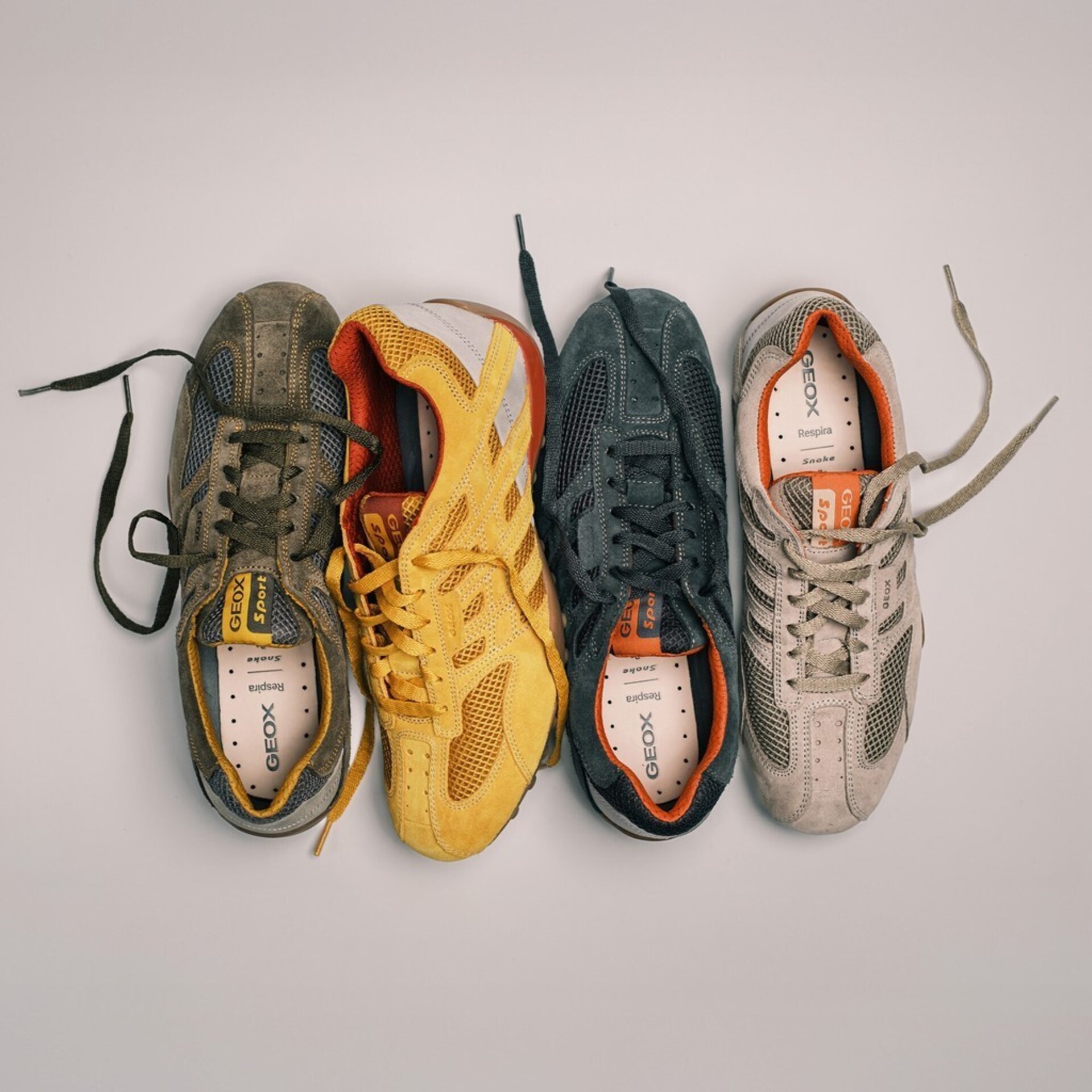 Deportivo Geox Snaker Original militar-gris U55MNA - 7