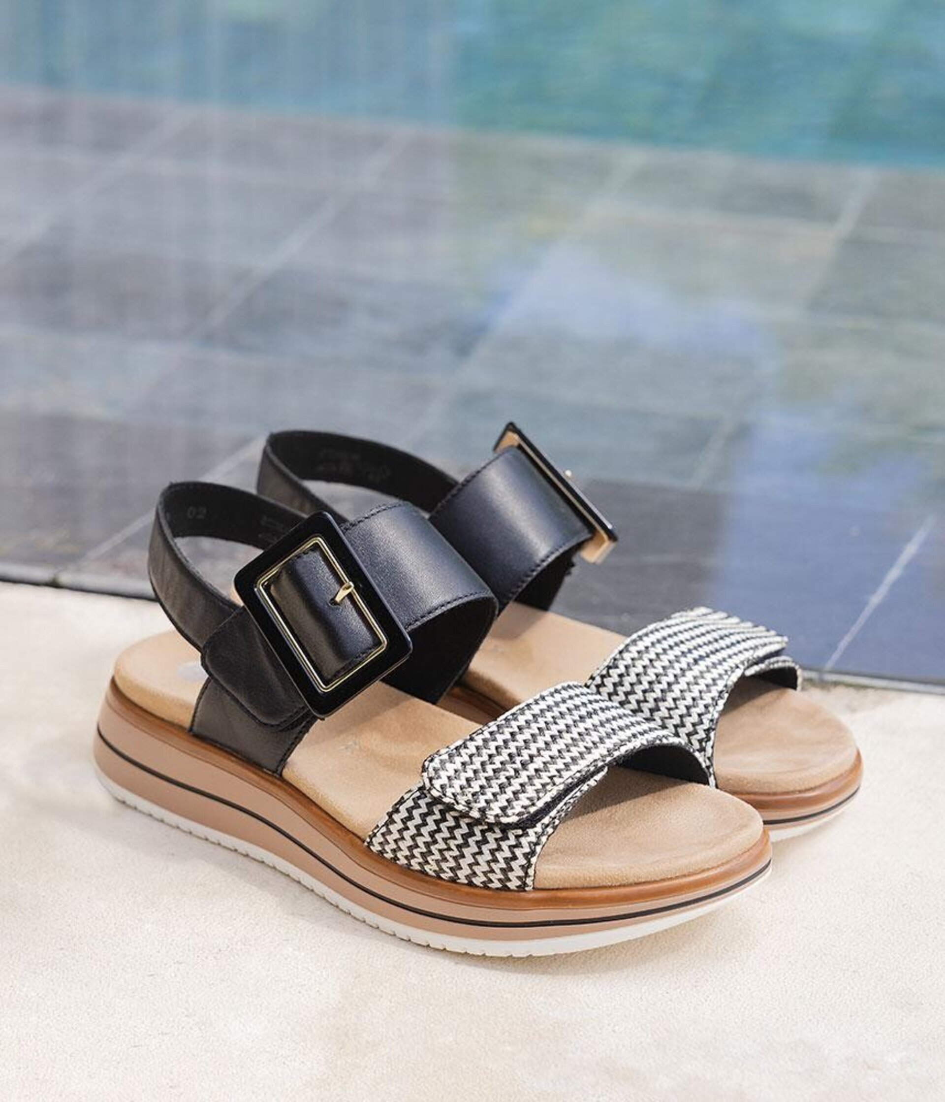 Sandalias Remonte plantilla extraíble negro D1J53-02 - 7