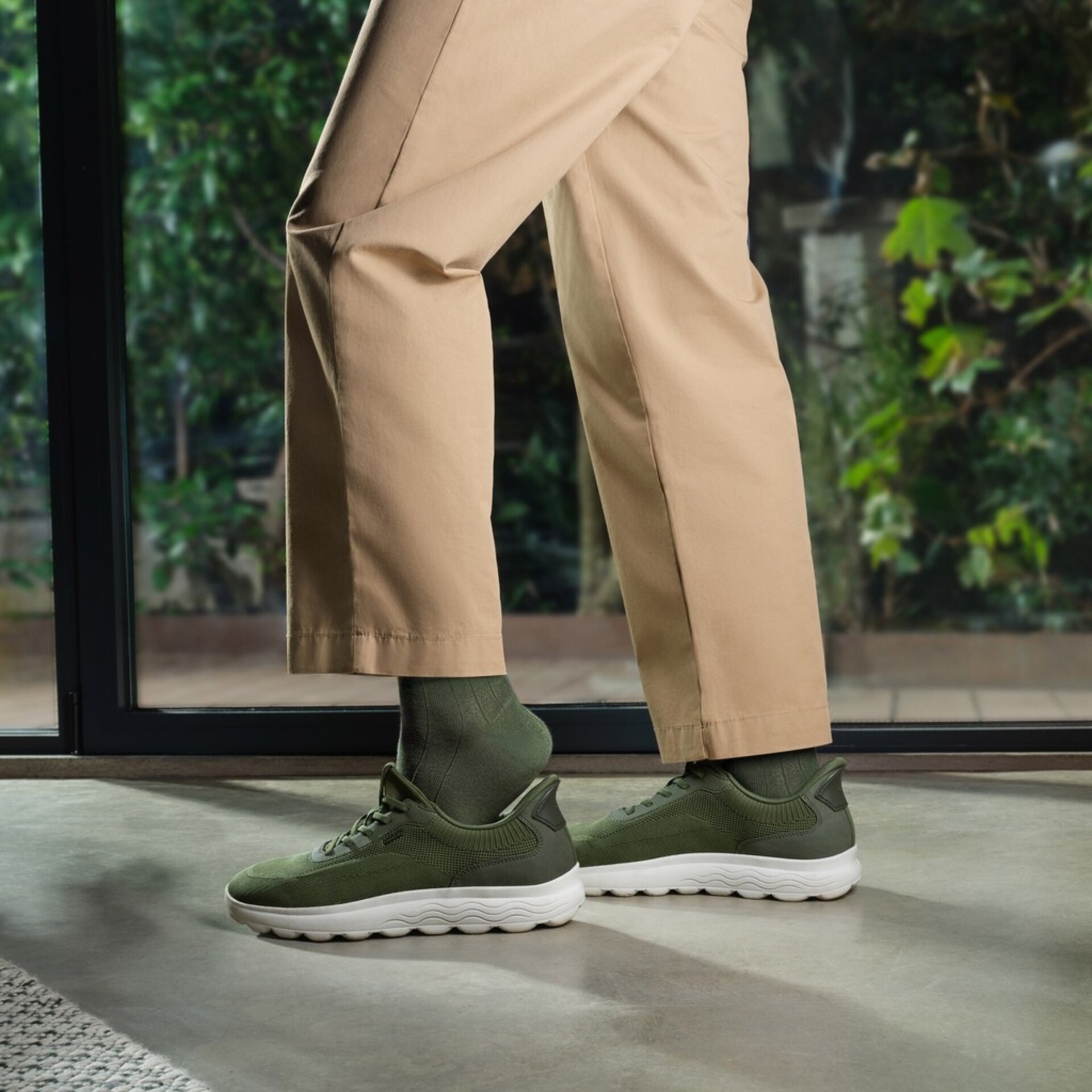 Zapatillas Geox slip in Spherica Plus verde U55MPA - 6