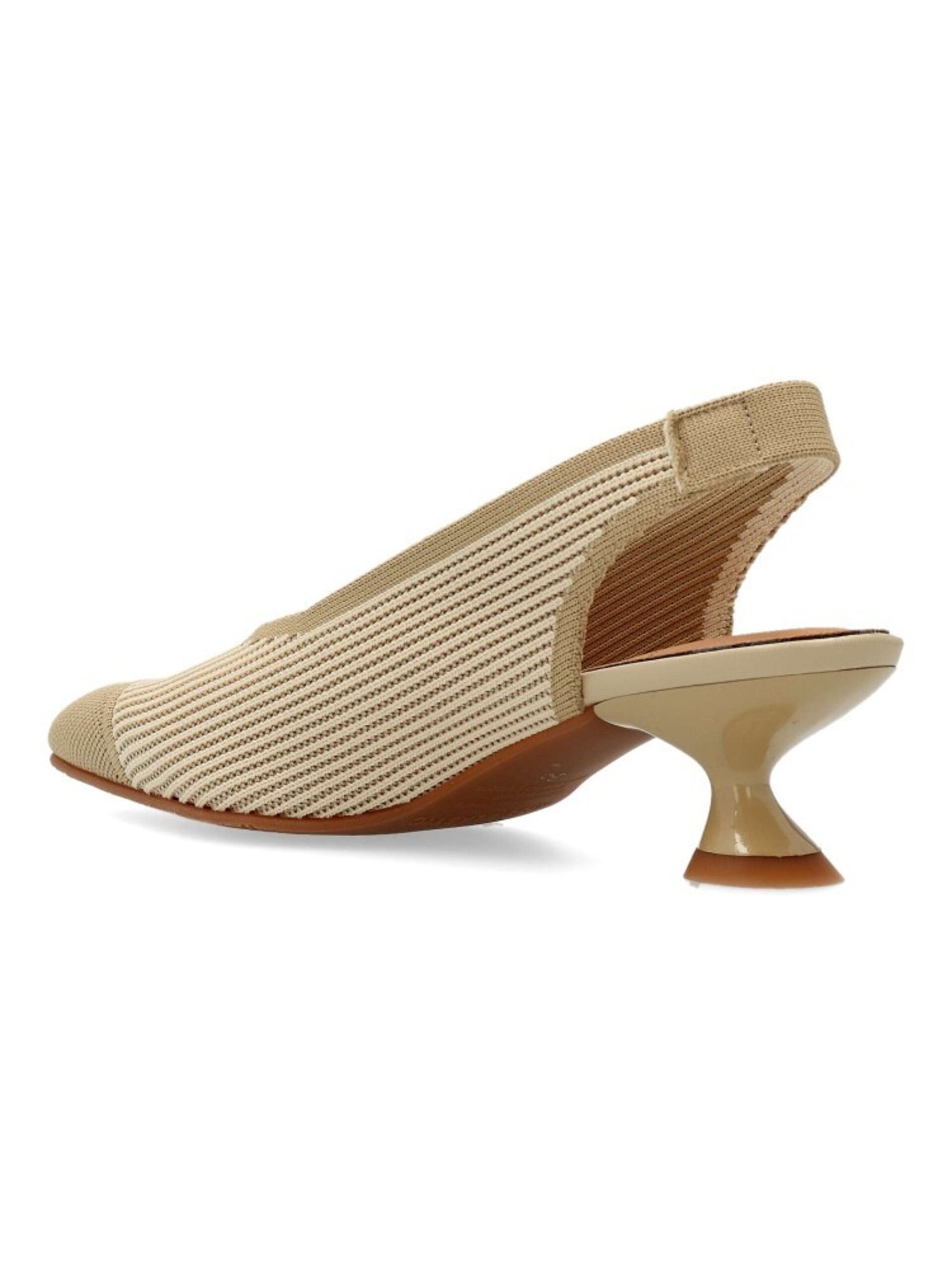Salón Miss Elastic tacón crema-camel 76535 - 6