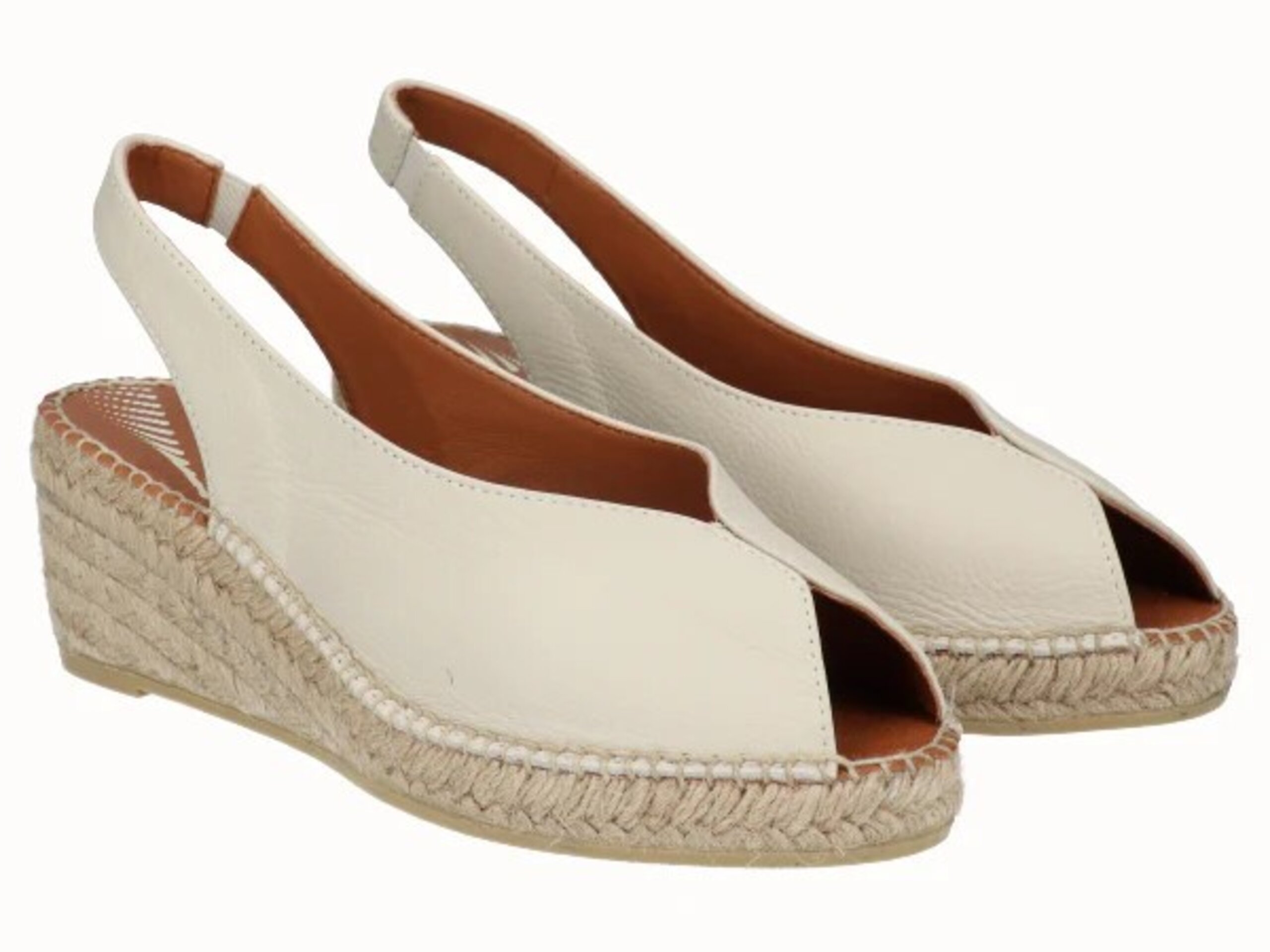 Alpargata Viguera PeepToe Mars piel YuteFlex vainilla 2200 - 1