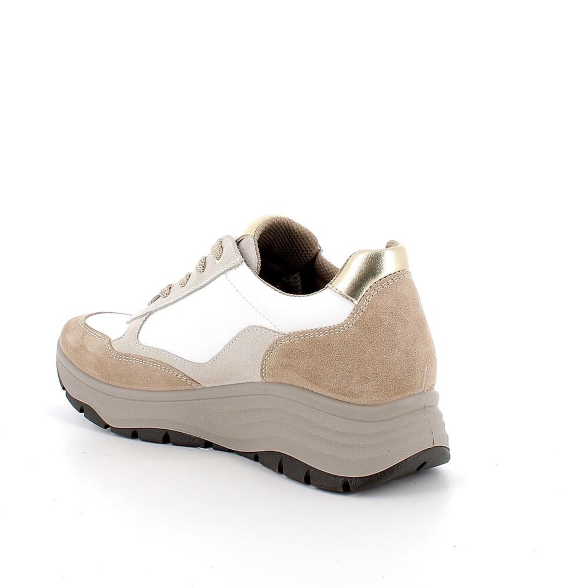 Deportivas Igi&co gore-tex cuña cordones beige/blanco - 3