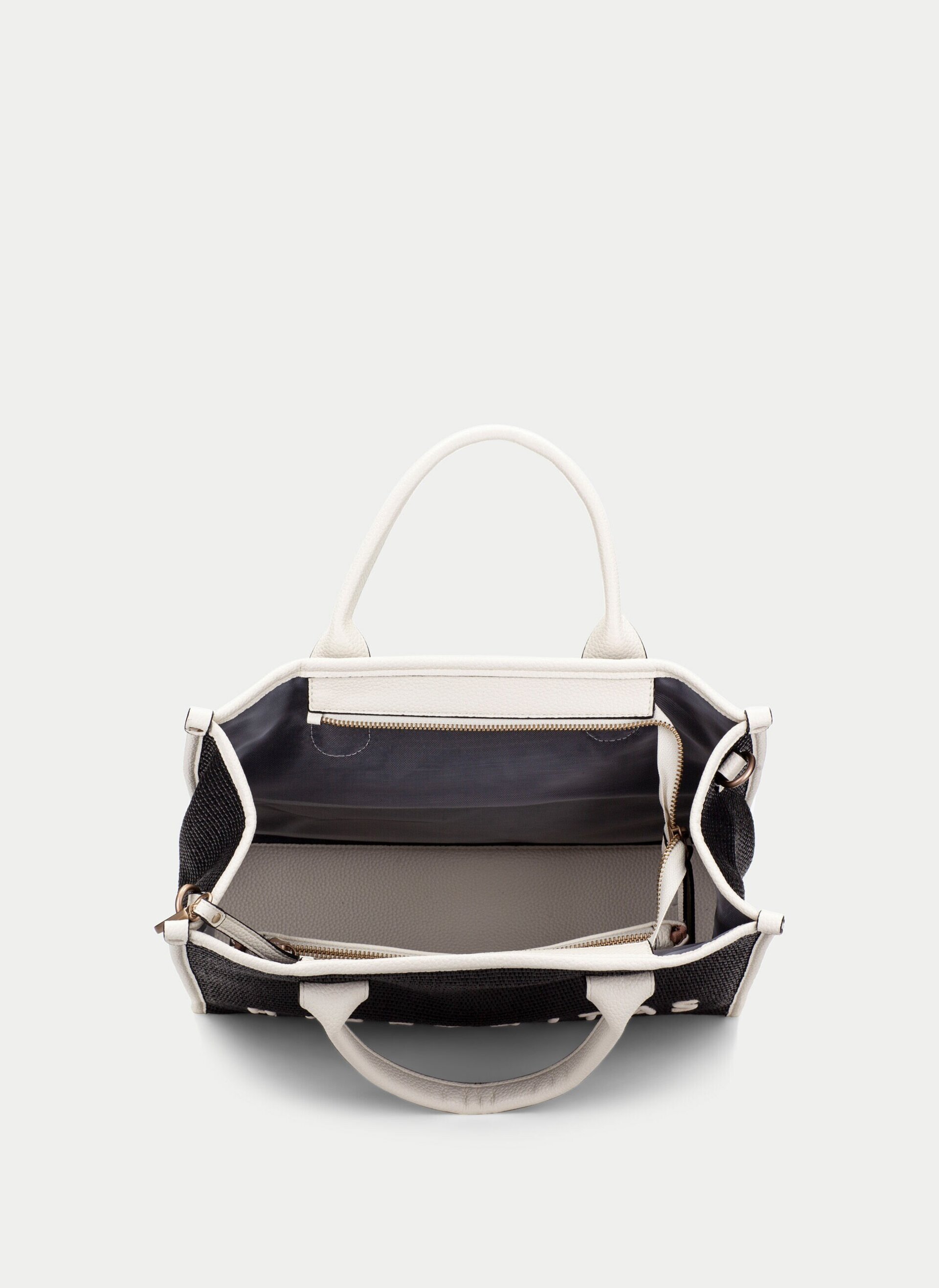 Bolso Hispanitas Tote BV253833 Negro-Blanco - 4