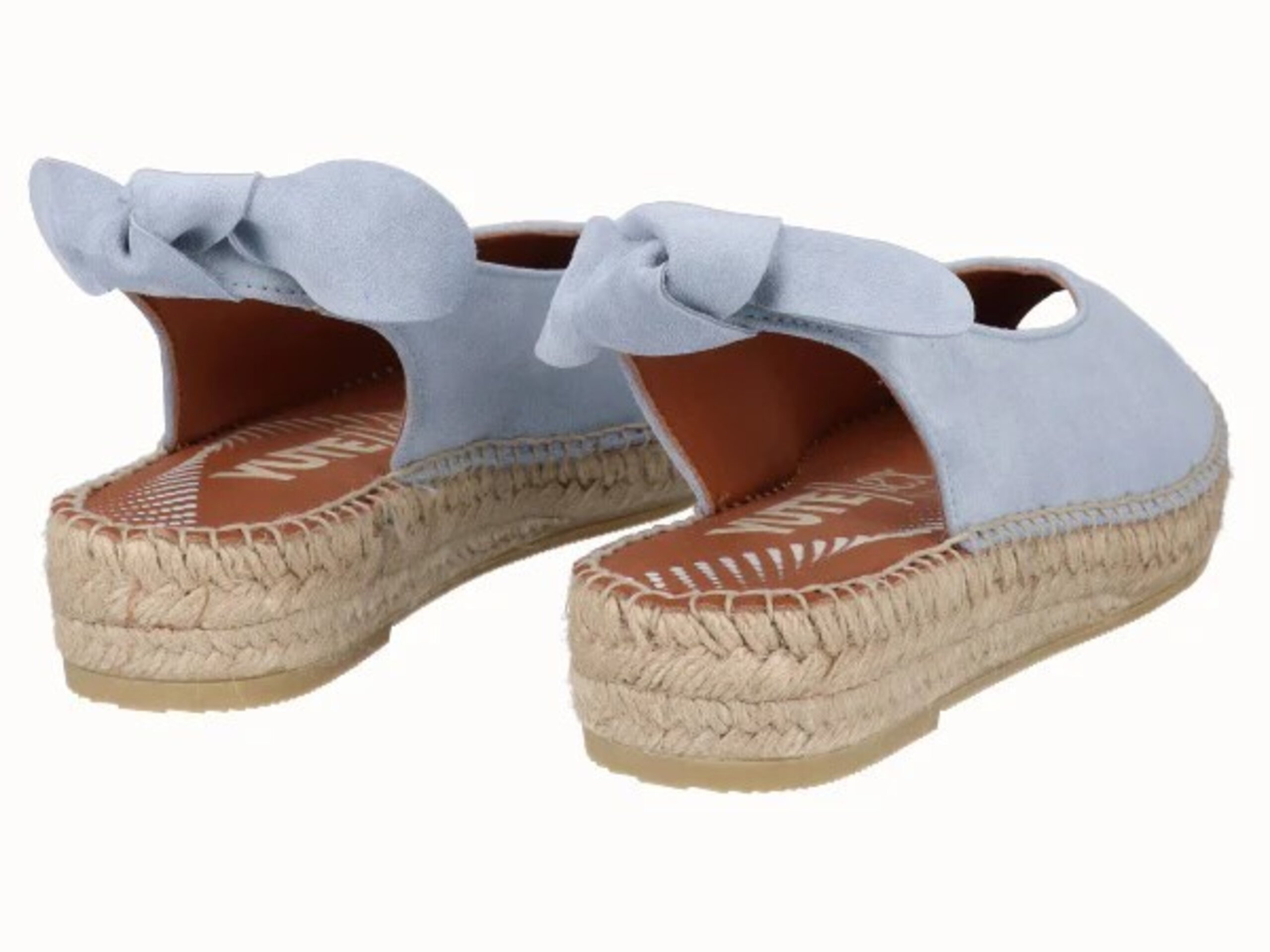 Alpargata Viguera Peep Toes YuteFlex Serraje Celeste 2232 - 3