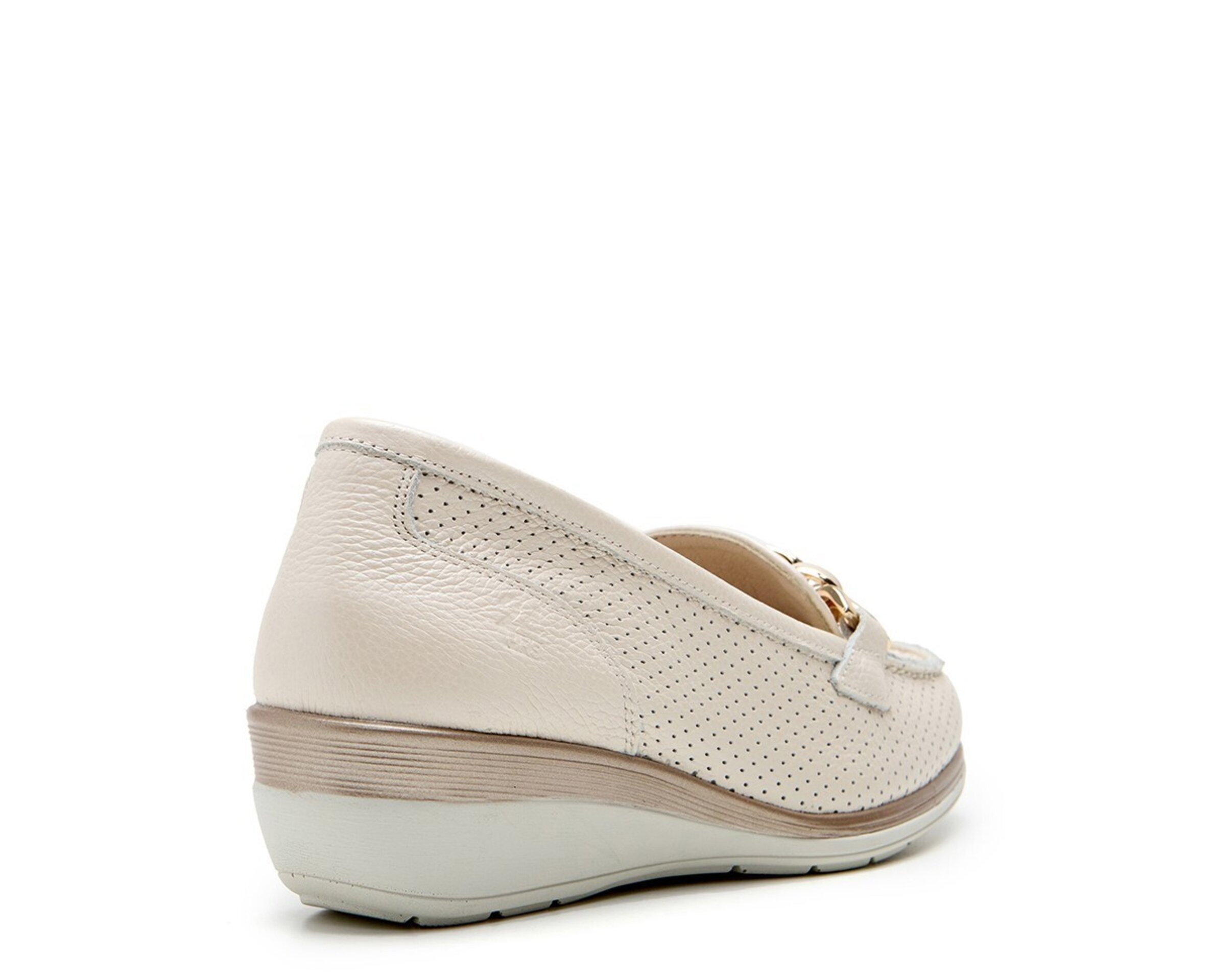 Mocasin 24HORAS cuña piel lino 26711 - 4