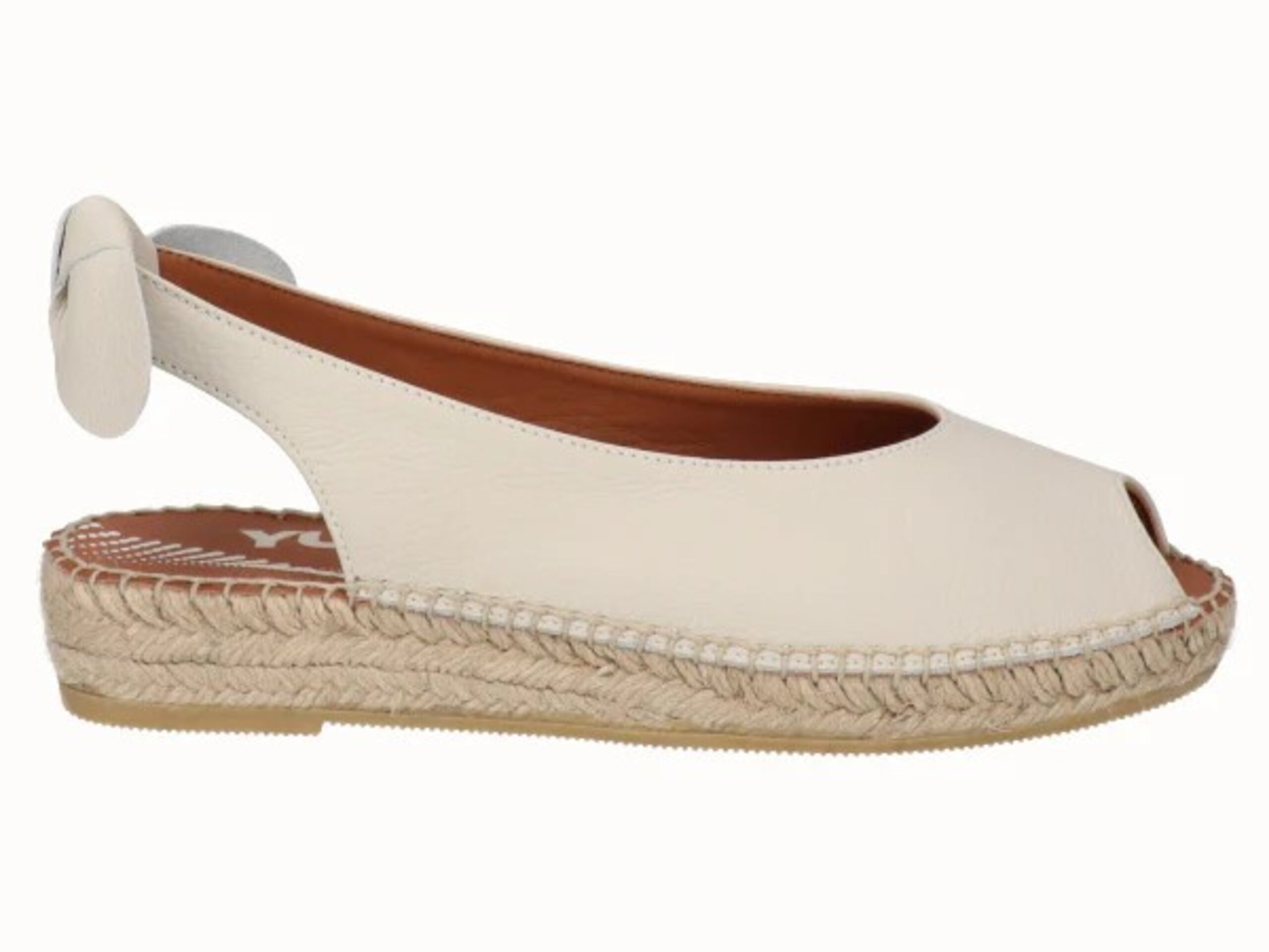 Alpargata Viguera plana Peep Toes yuteflex mars vainilla 2232 - 2