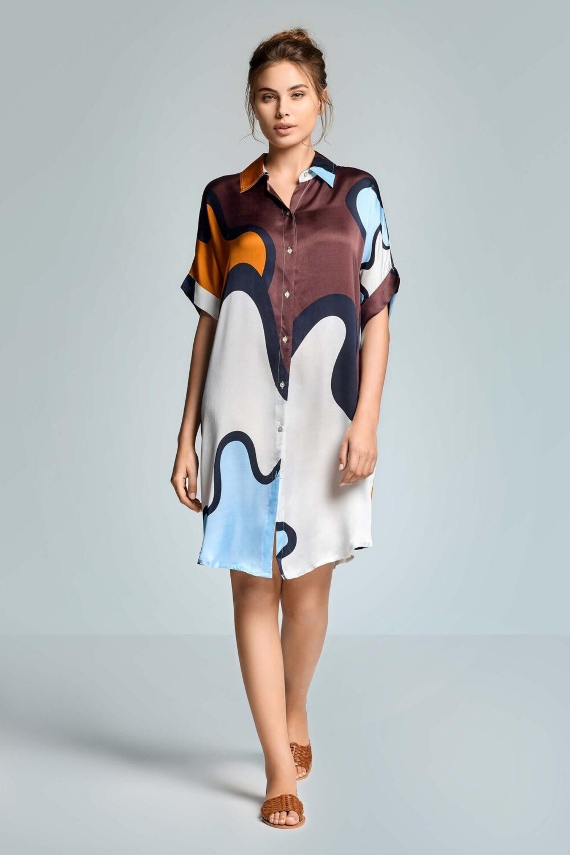 Vestido Iconique camisero multicolor Elisa IC26-022 - 1