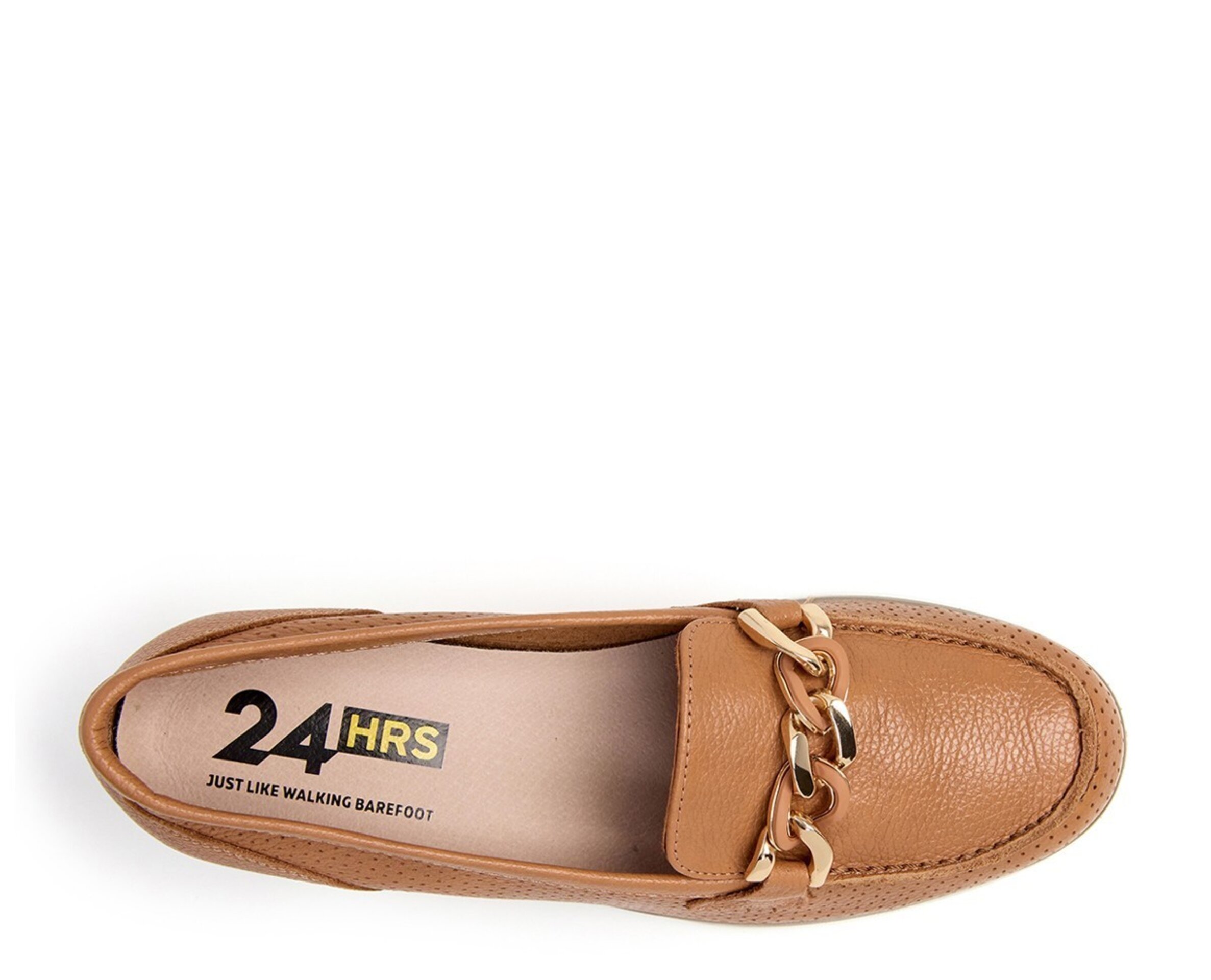 Mocasin 24HORAS cuña piel cuero 26711 - 3