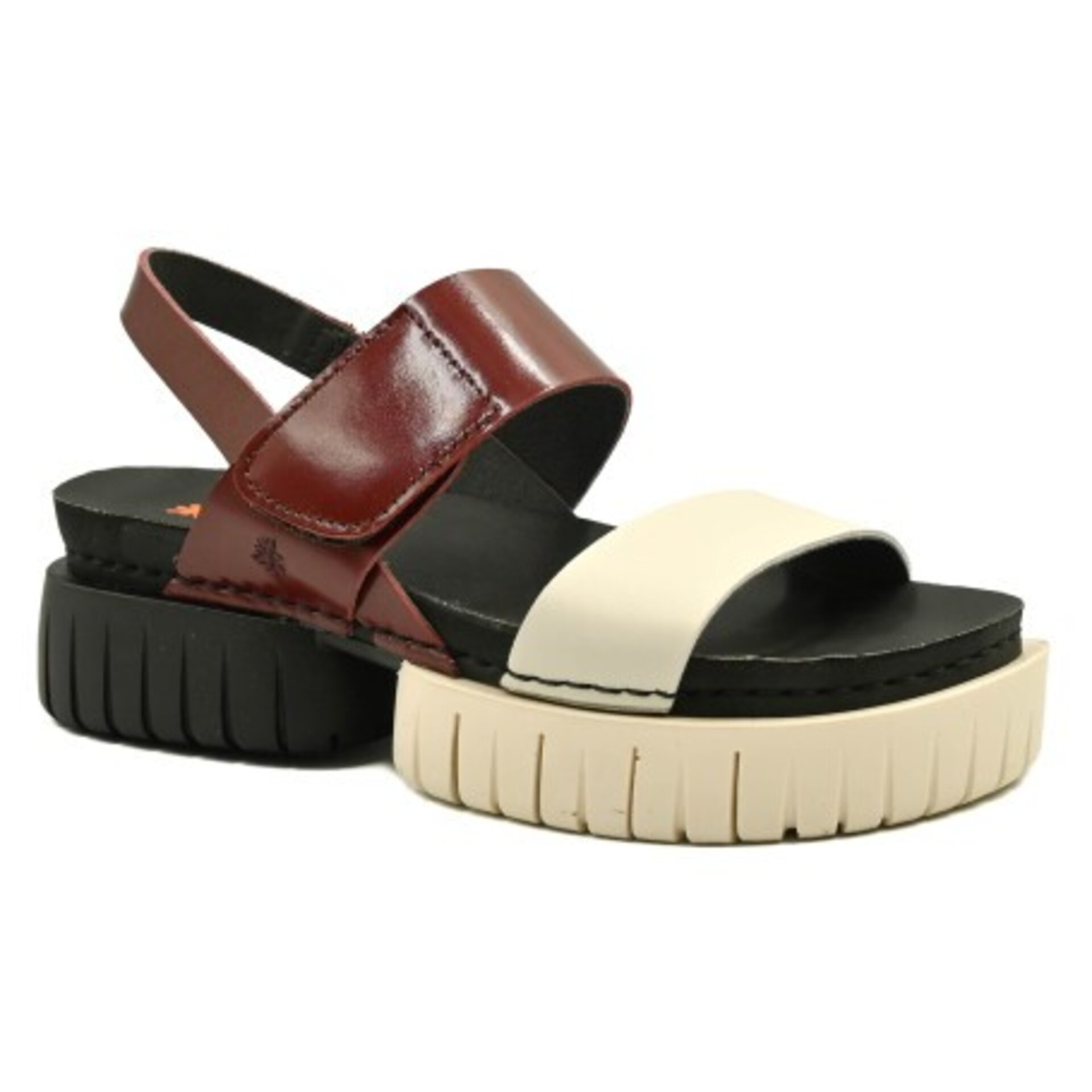 Sandalia ART multi Madeira burgundy/cream 1881 - 2